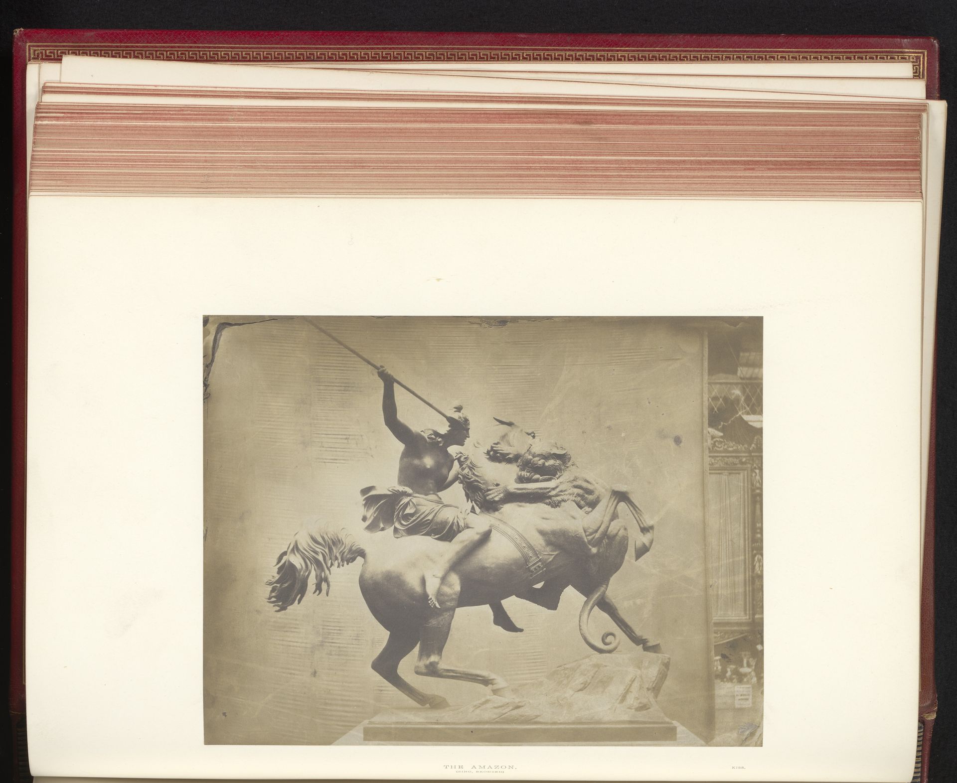 Sculptuur van August Kiß, voorstellend een Amazone te paard, tentoongesteld op de Great Exhibition of the Works of Industry of All Nations van 1851 in Londen by C.M. Ferrier & F. von Martens