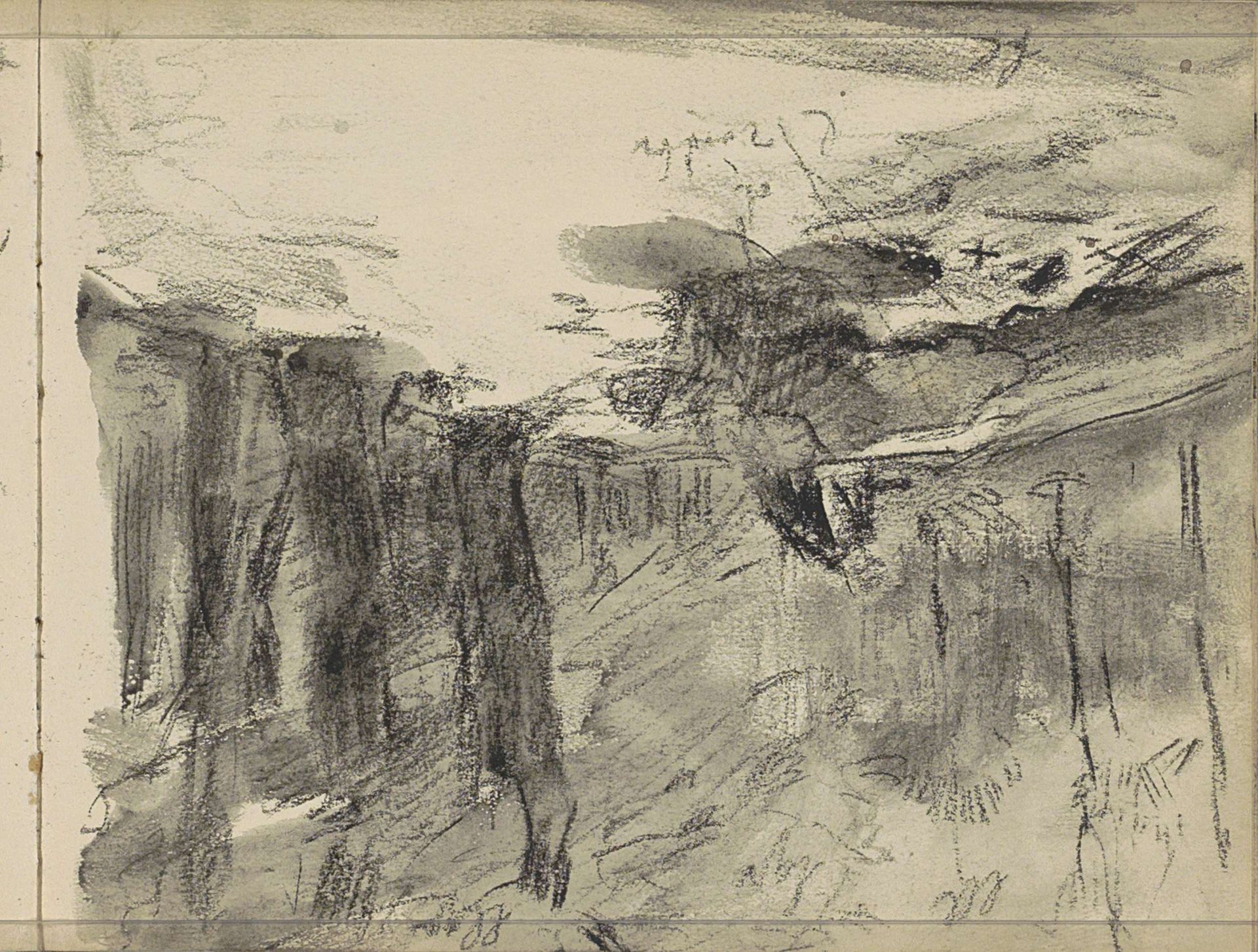 Landschap by Johan Antonie de Jonge