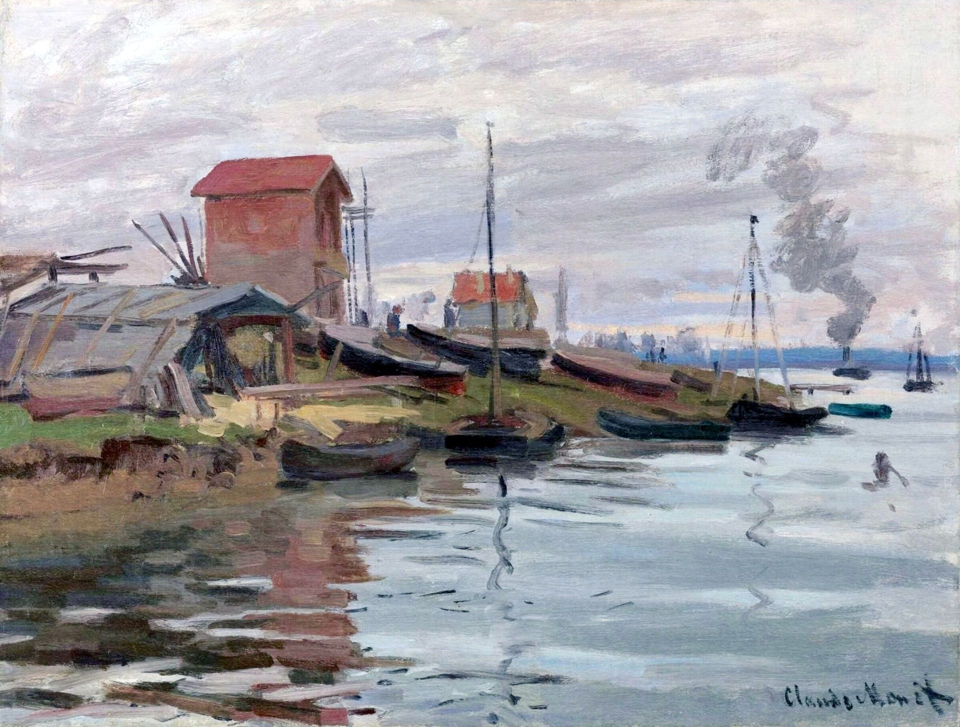 The Seine at Petit-Gennevilliers by Claude Monet