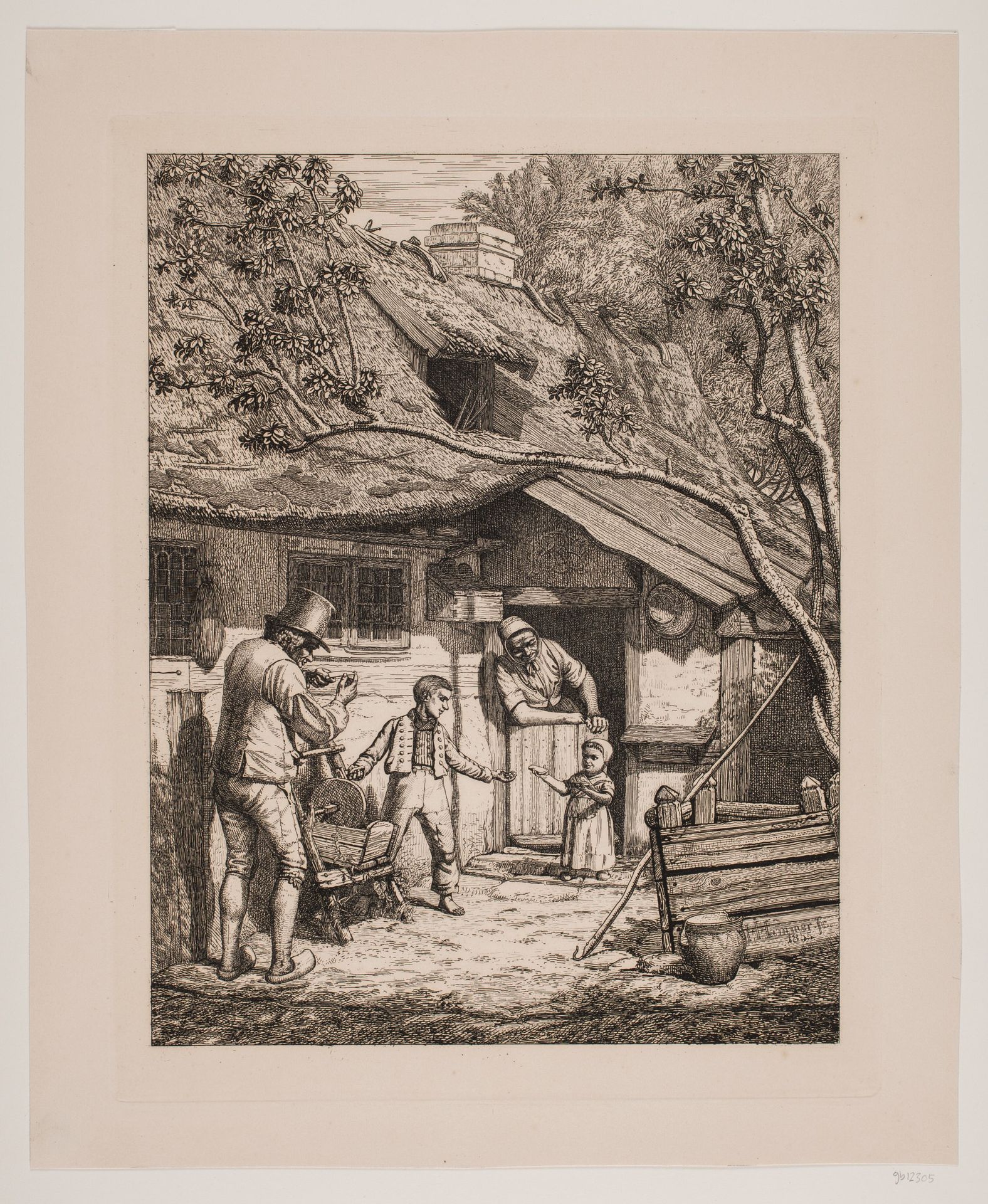 Husmandsfamilien by H.J. Hammer