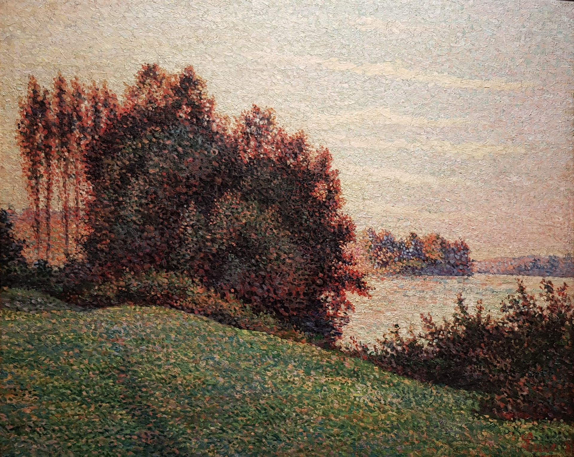 Sunset landscape by Maximilien Luce