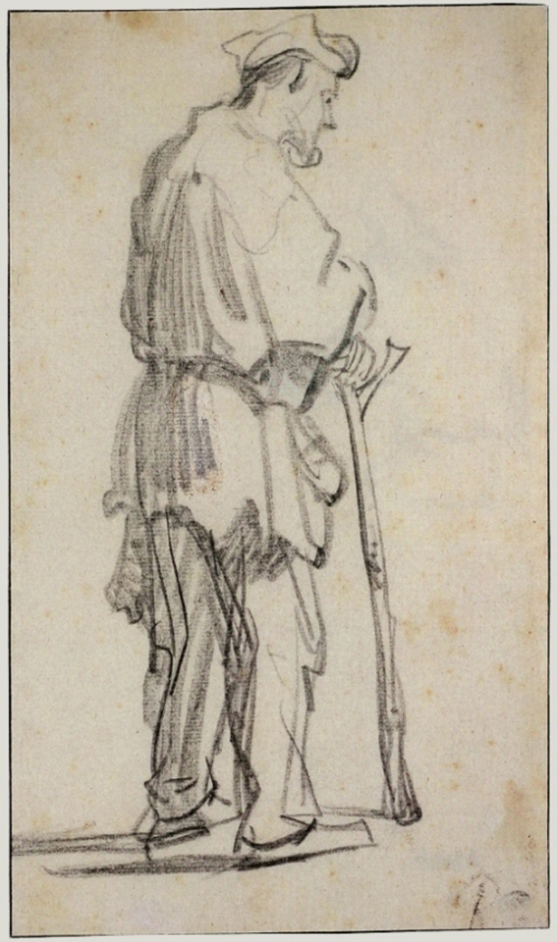 Standing Beggar Turned to the Right by Rembrandt van Rijn