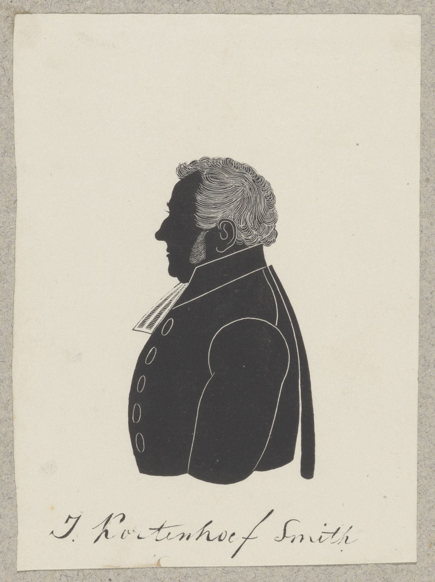 Silhouetportret van Jan Kortenhoef Smith by Pieter (IV) Barbiers