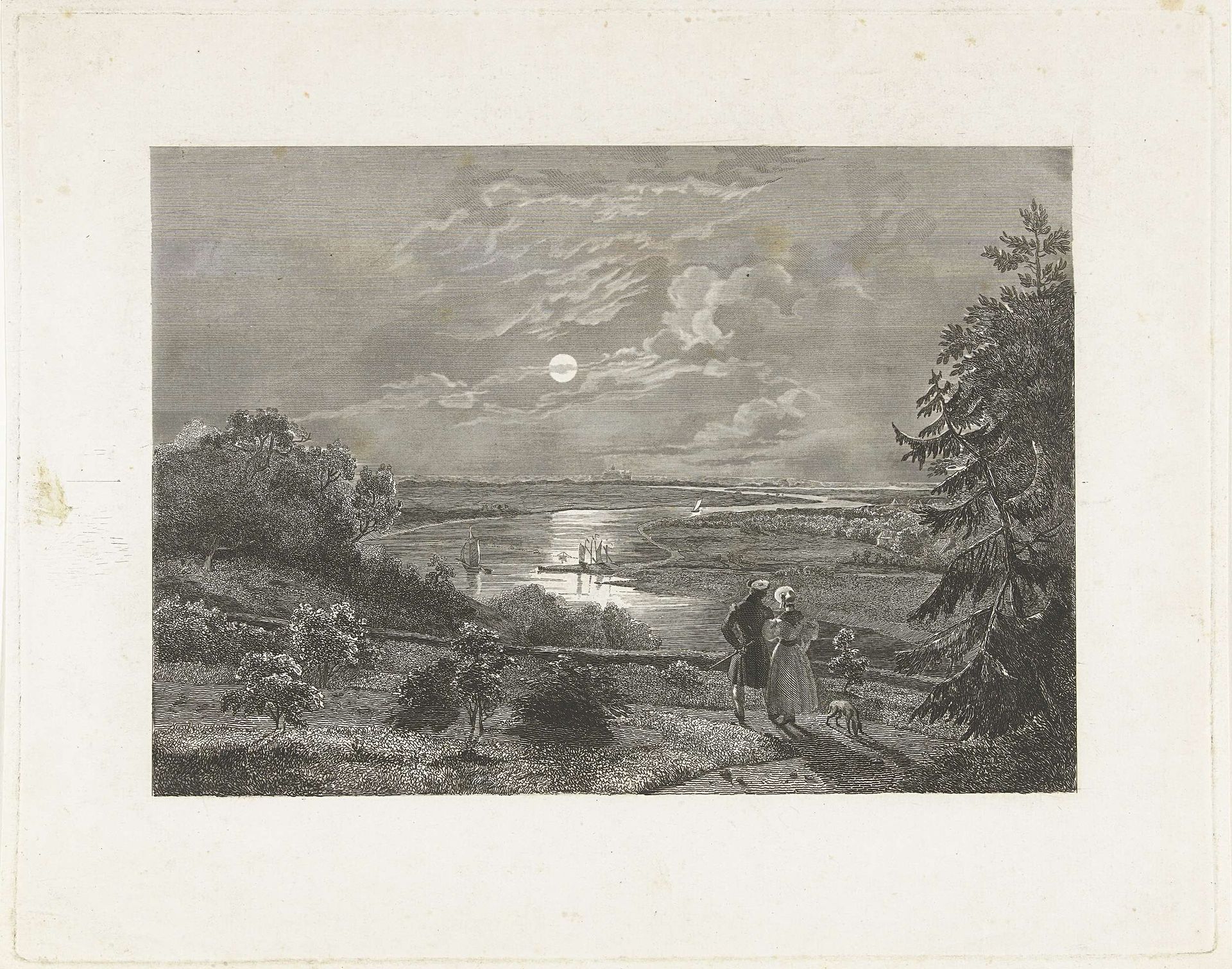 Gezicht op de Hunneschans bij Doorwerth met in de verte de Eusebiuskerk te Arnhem by Henricus Wilhelmus Couwenberg
