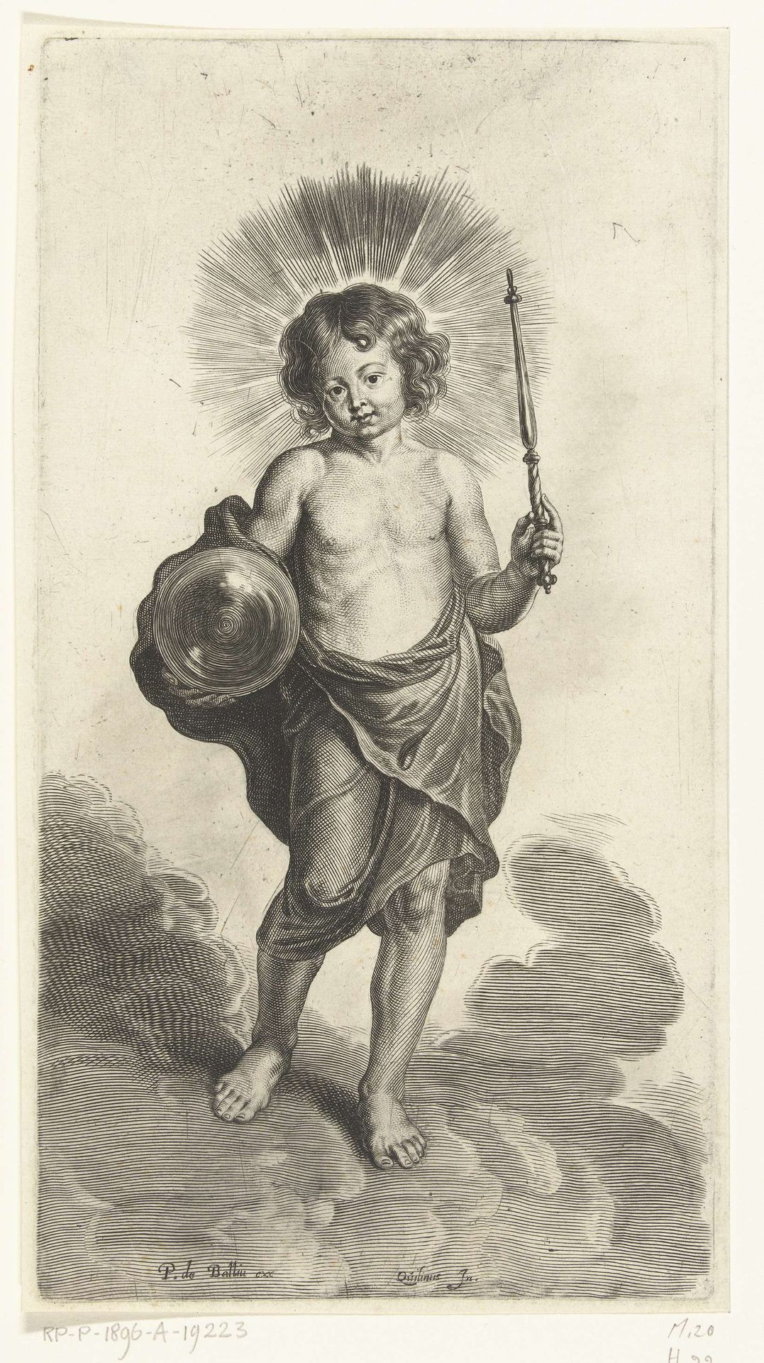 Christuskind met globe en scepter by Pieter de Bailliu