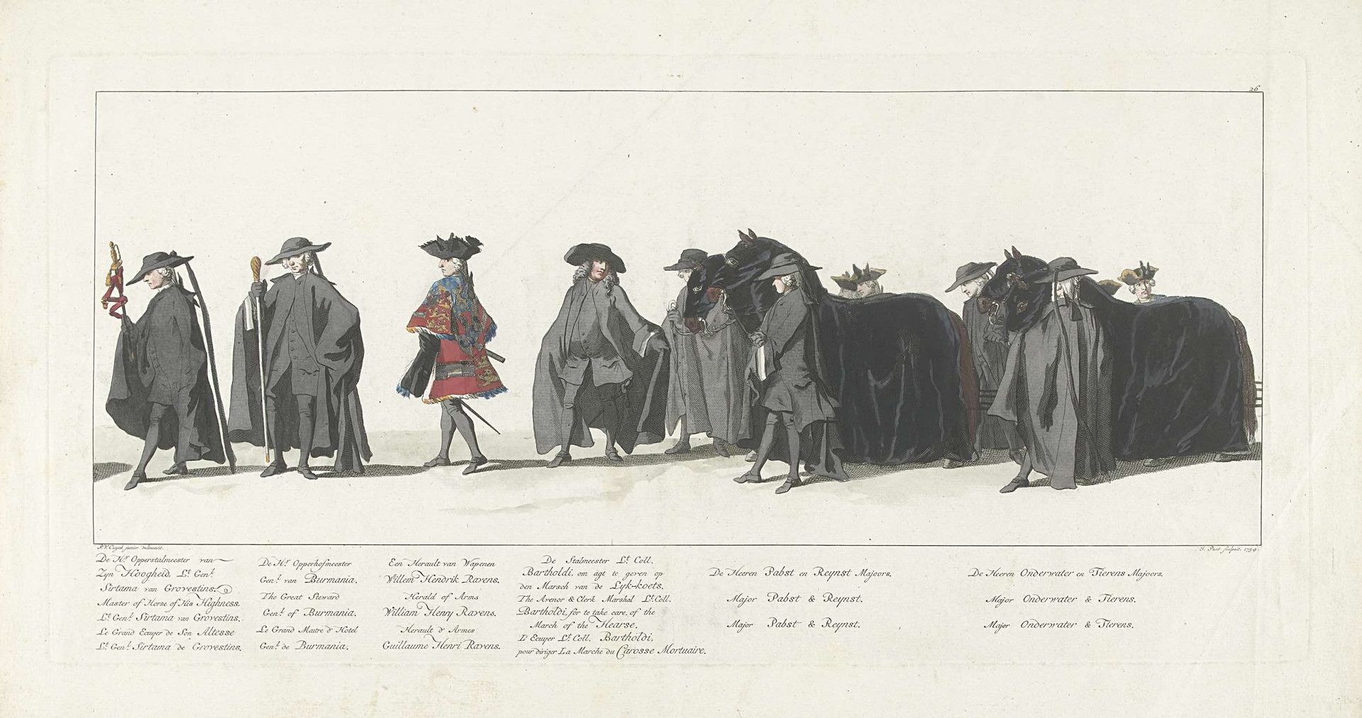 Lijkstatie van Willem IV, 1752, plaat 26 by Jan Punt