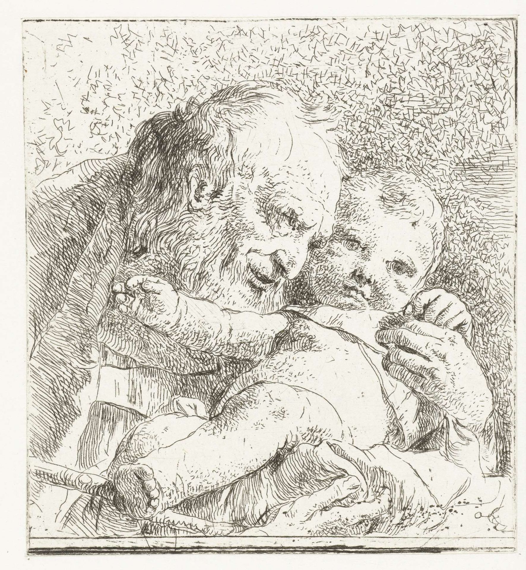 Heilige Jozef met Christuskind in armen by Giovanni Battista Tiepolo