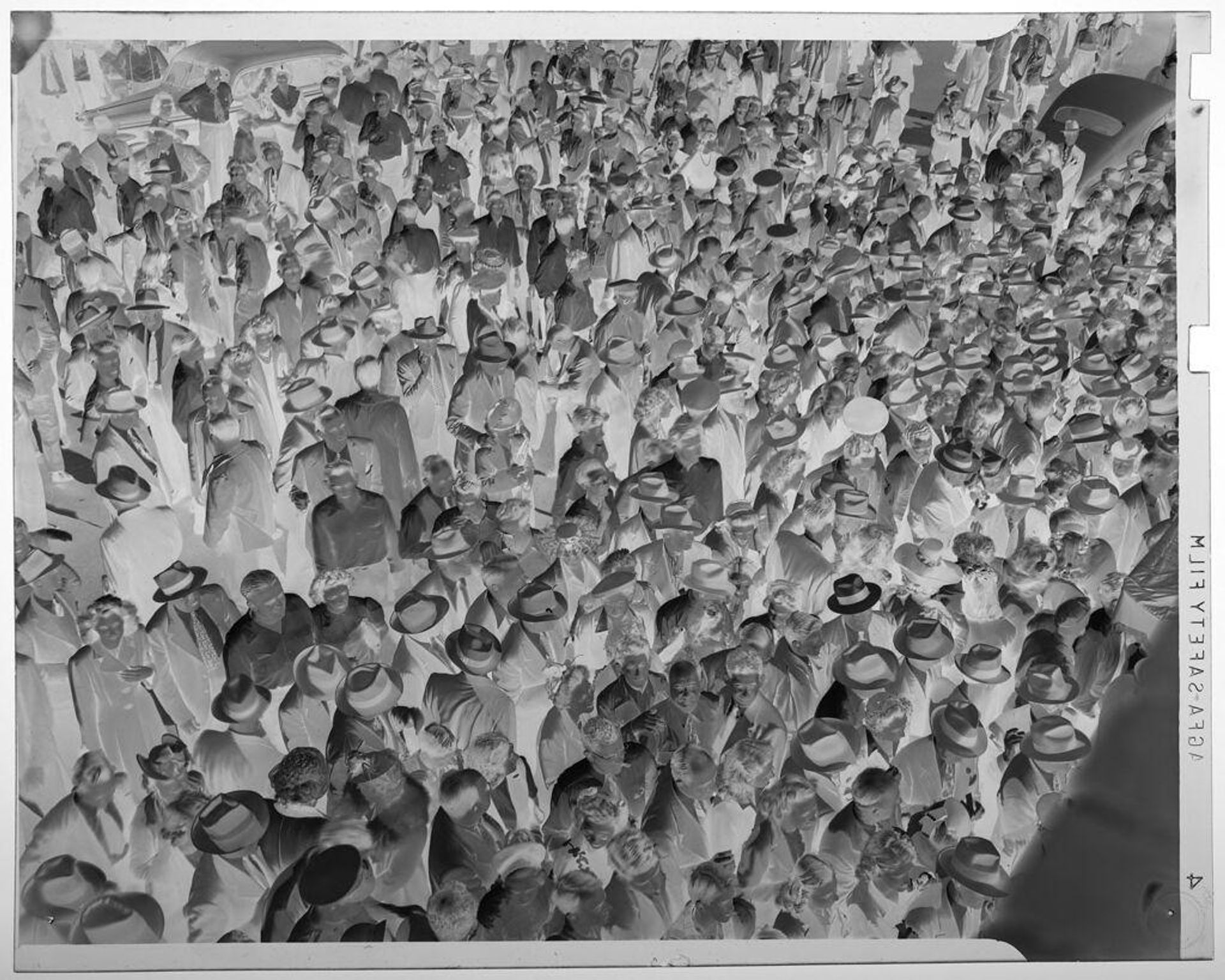 Untitled (aerial view of very large crowd of people) by Jack Gould