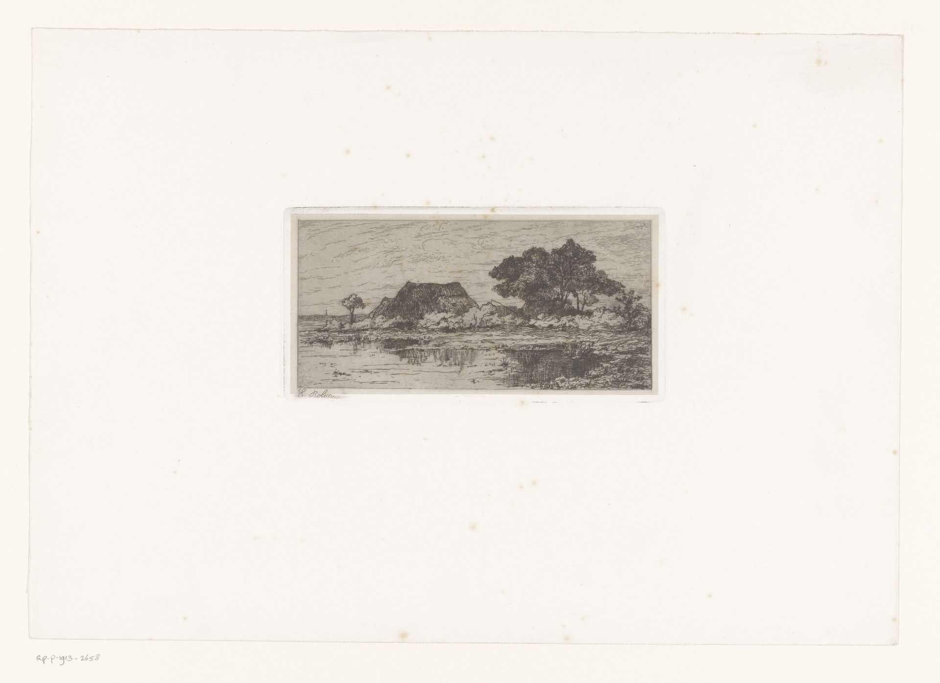 Boerderij aan een waterplas by Emilie Rolin-Jacquemijns