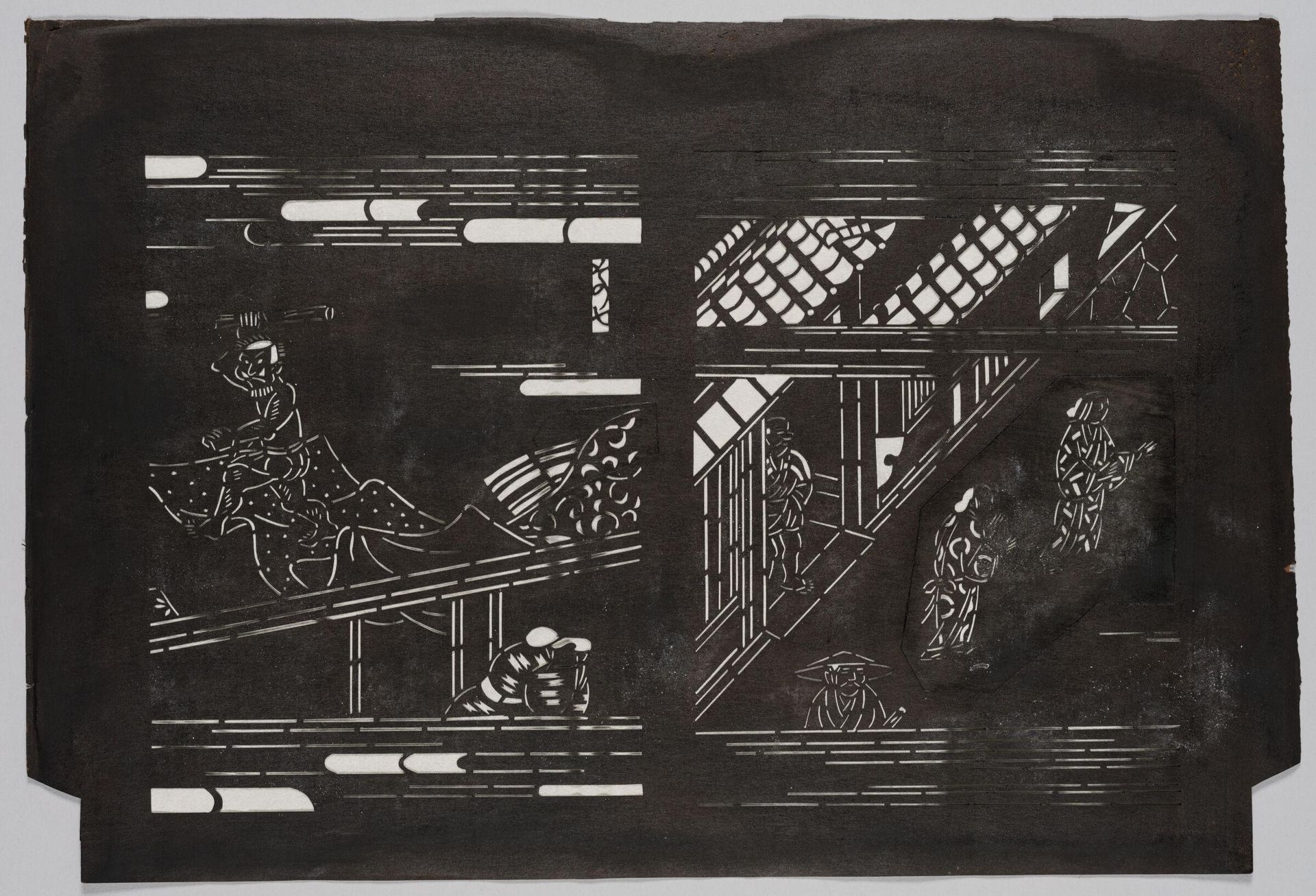 Stencil for Illustrated Don Quixote (Ehon Don KihÅte) by Serizawa Keisuke