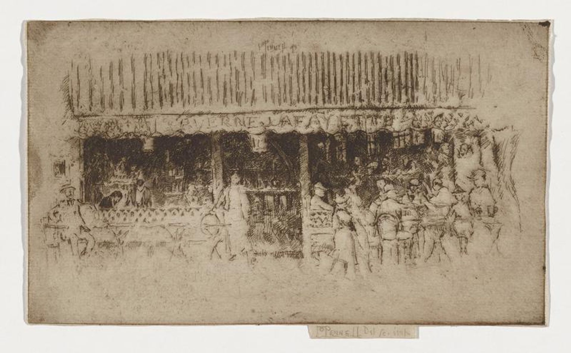 Brasserie Lafayette by Joseph Pennell