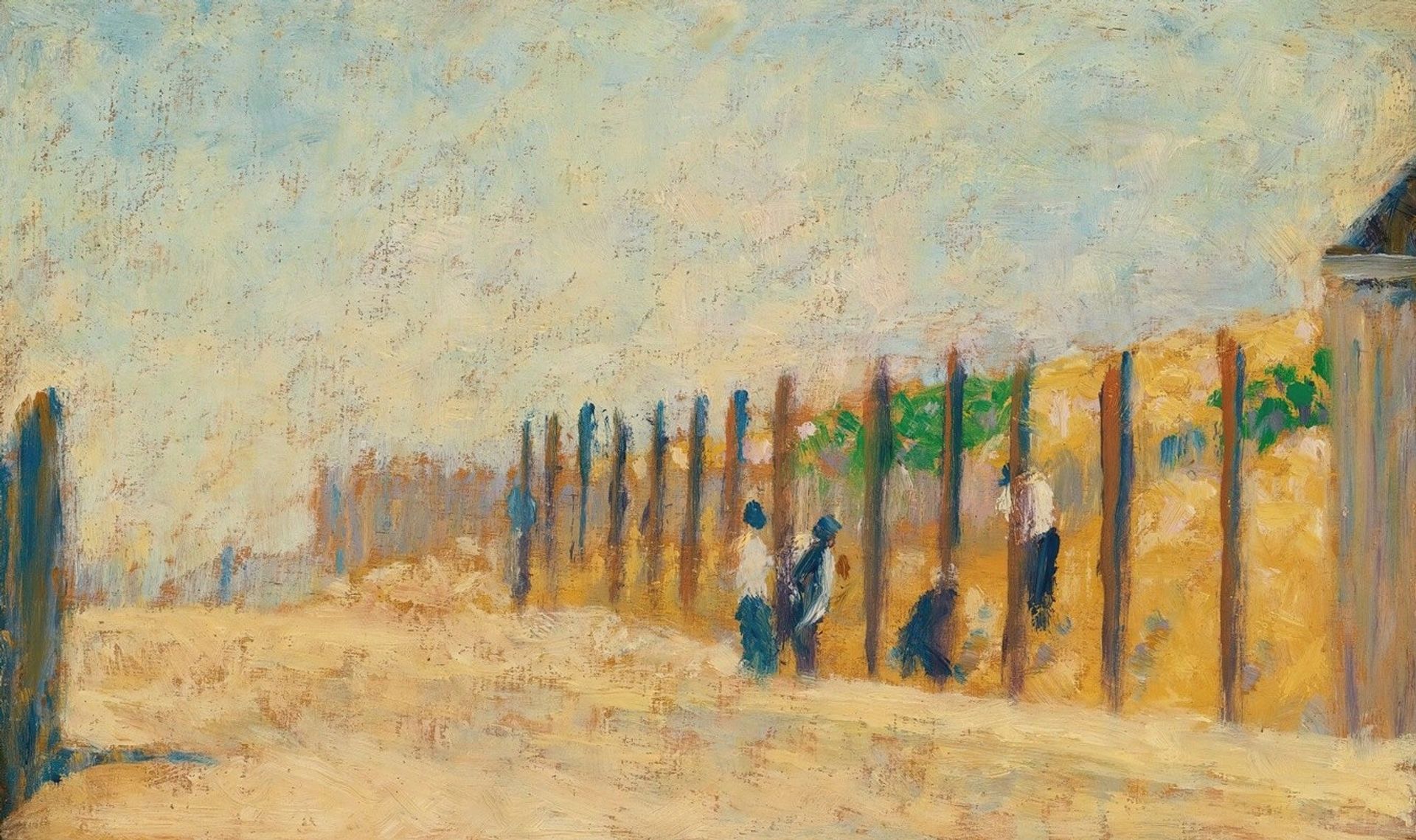 Ouvriers Enfonçant Des Pieux by Georges Seurat