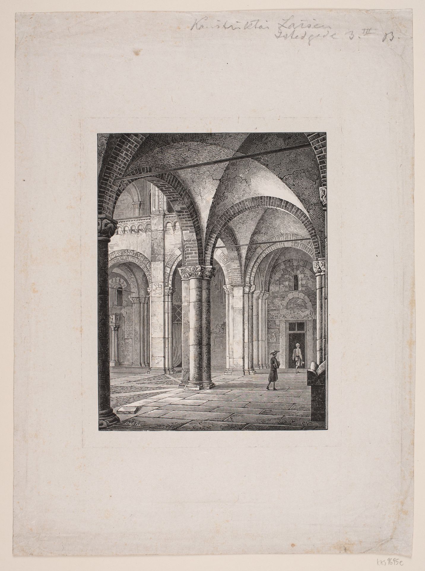 Forgård til S. Ambrogio i Milano by Balzer Dahl