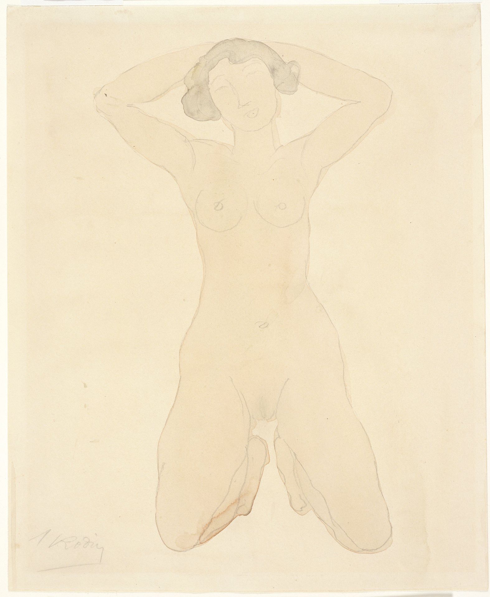 Nude Kneeling by Auguste Rodin