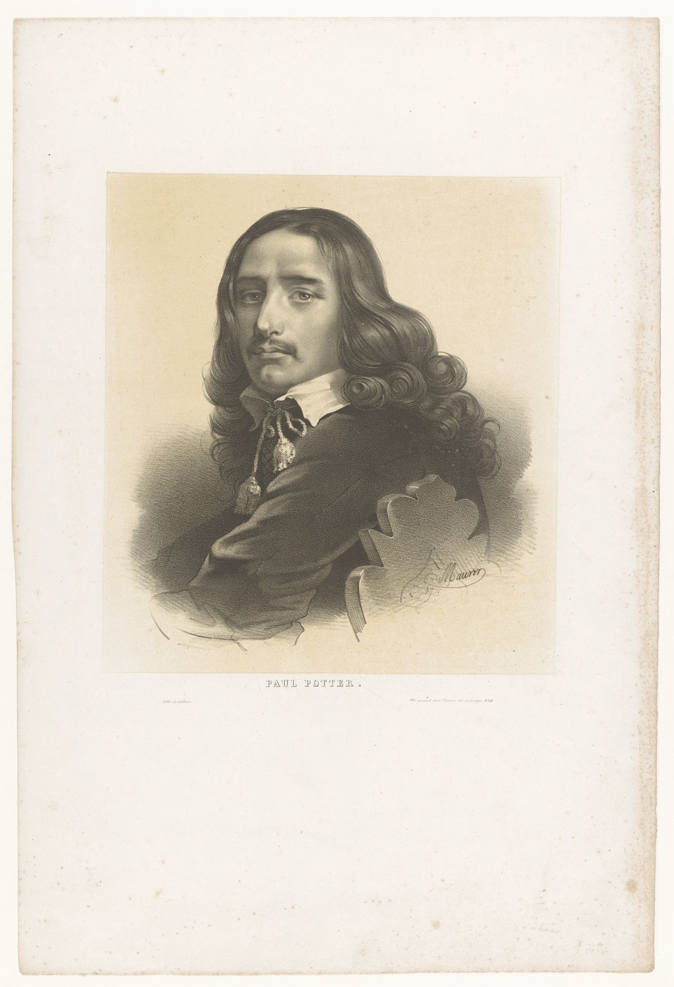 Portret van Paulus Potter by Nicolas Maurin