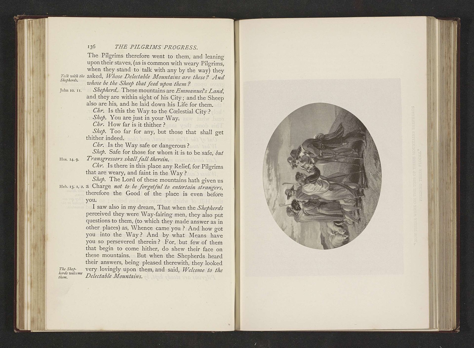 Fotoreproductie van een illustratie door Thomas Stothard voor Eens Christens reize naar de Eeuwigheid door John Bunyan by Anonymous