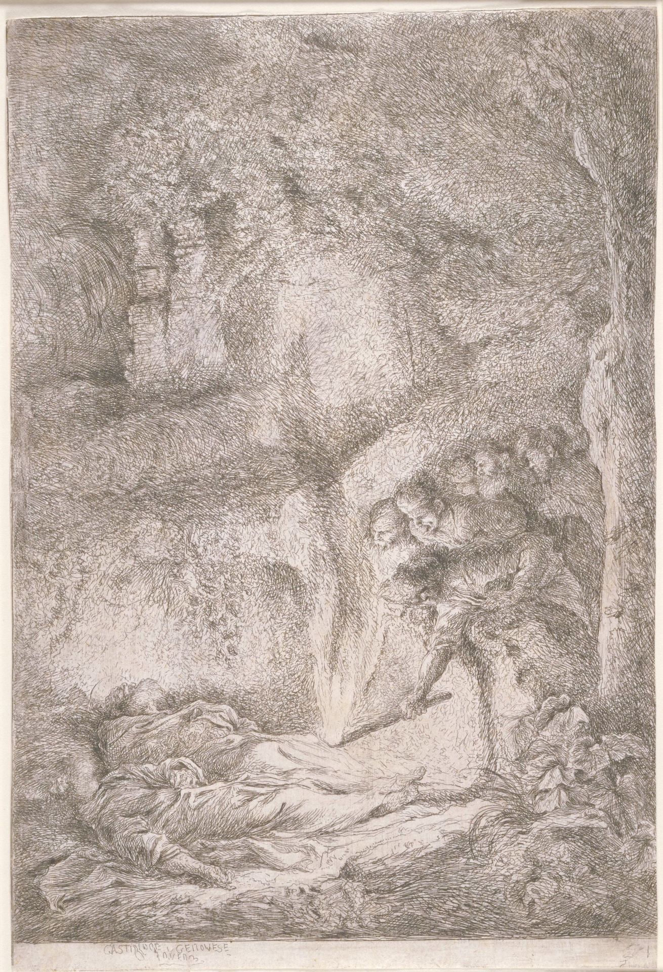 Discovery of the Bodies of Saint Peter and Saint Paul by Giovanni Benedetto Castiglione (Il Grechetto)