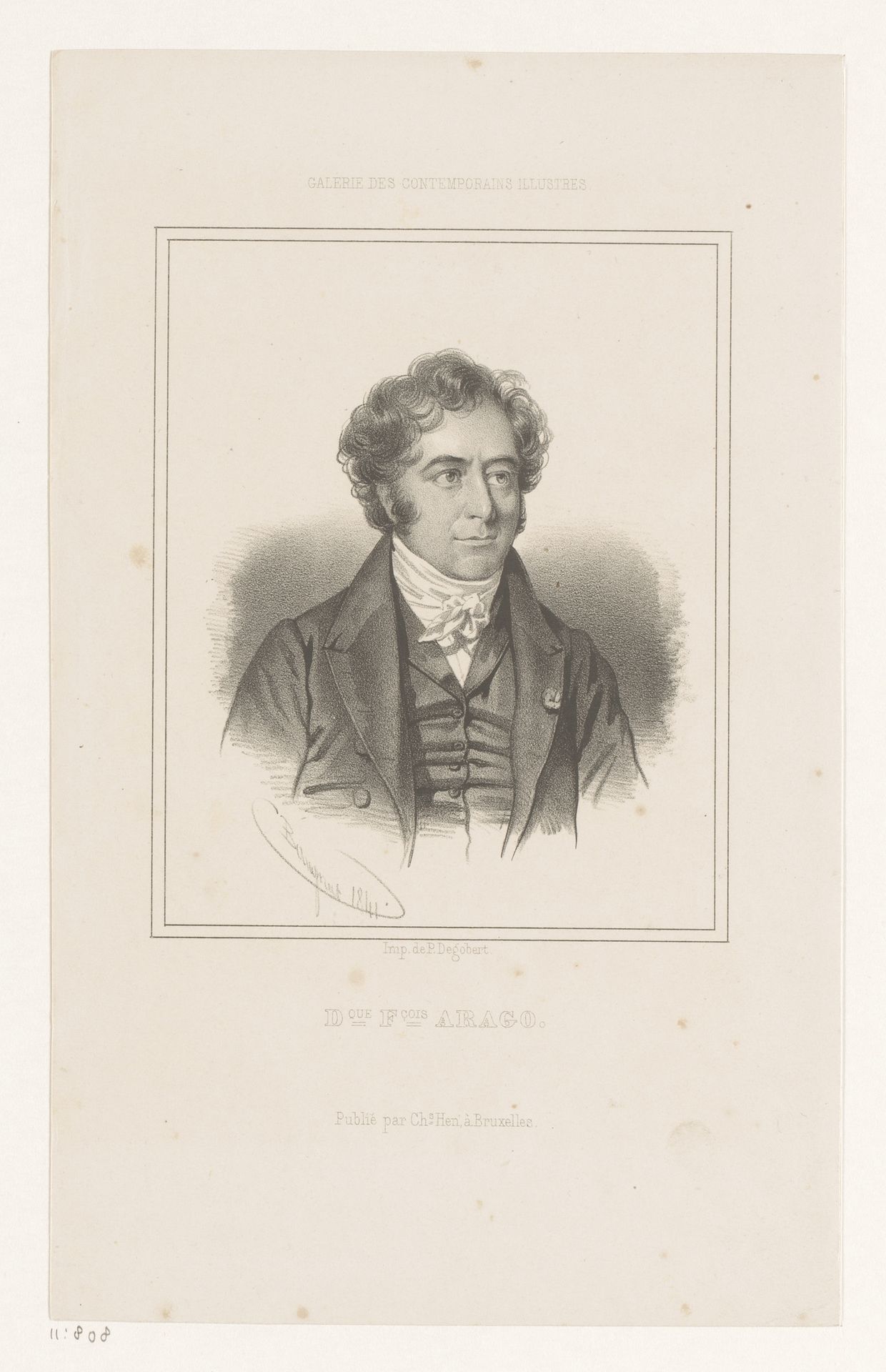 Portret van François Arago by Charles Baugniet