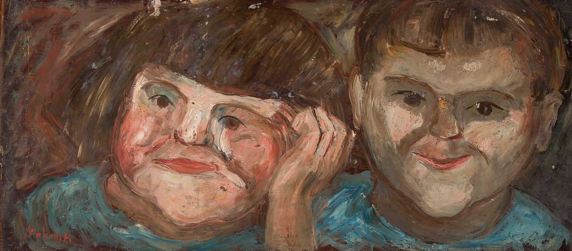 Two children by Tadeusz Makowski