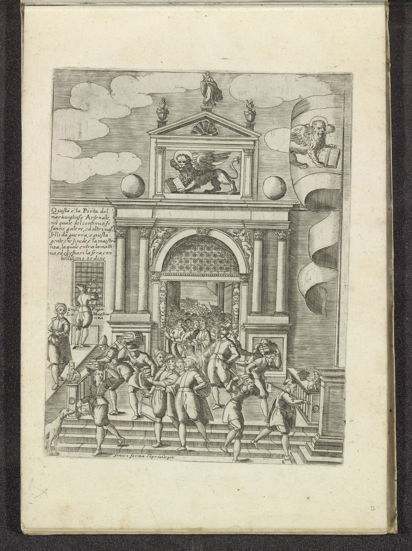 Porta Magna van het Venetiaans Arsenaal by Anonymous