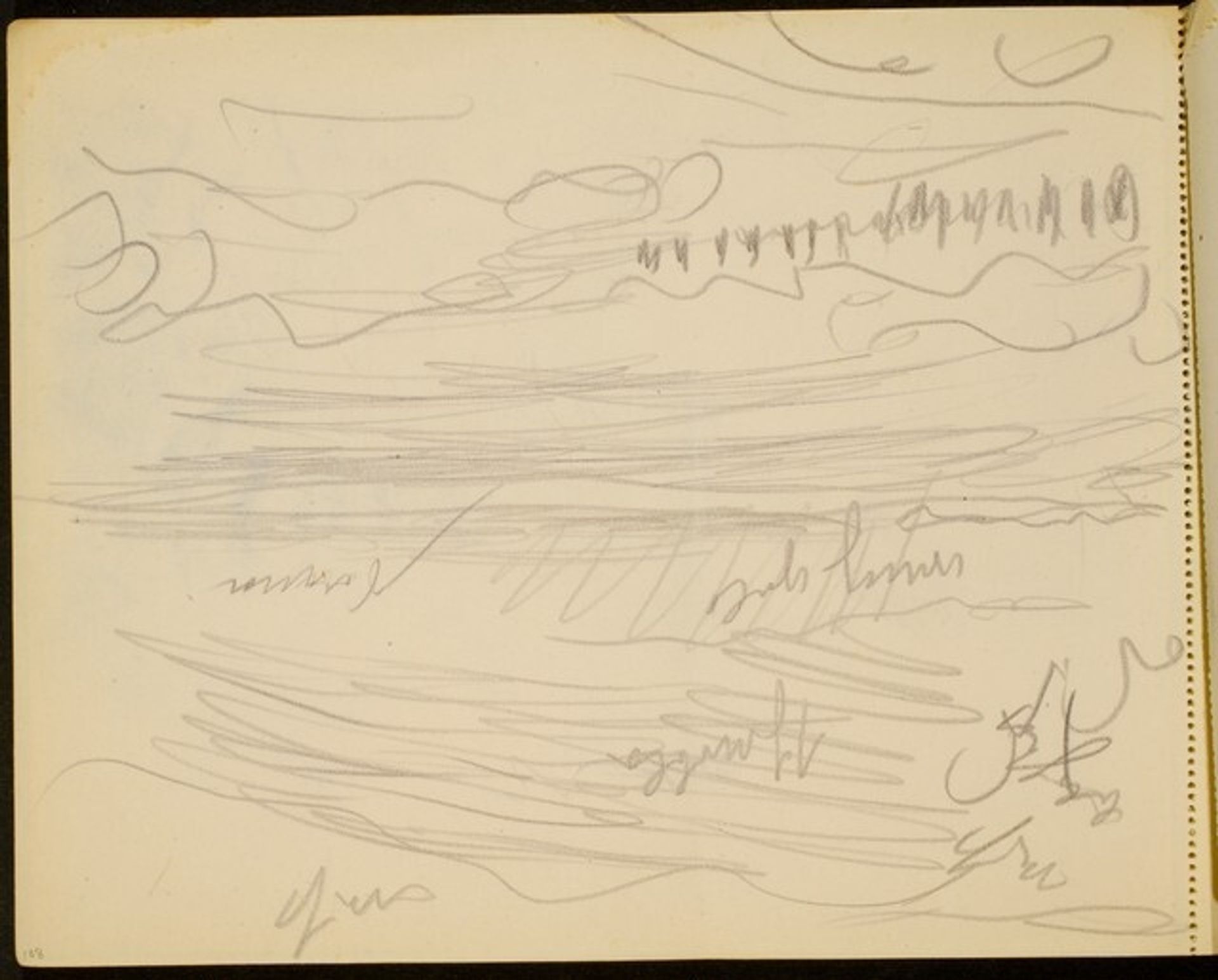 Meereslandschaft, Farbangaben (Seascape with Notations) [p. 108] by Max Beckmann