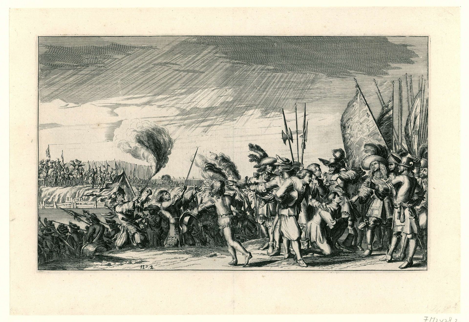 Smeekbeden van burgers aan een Franse veldheer, 1672 by Anonymous