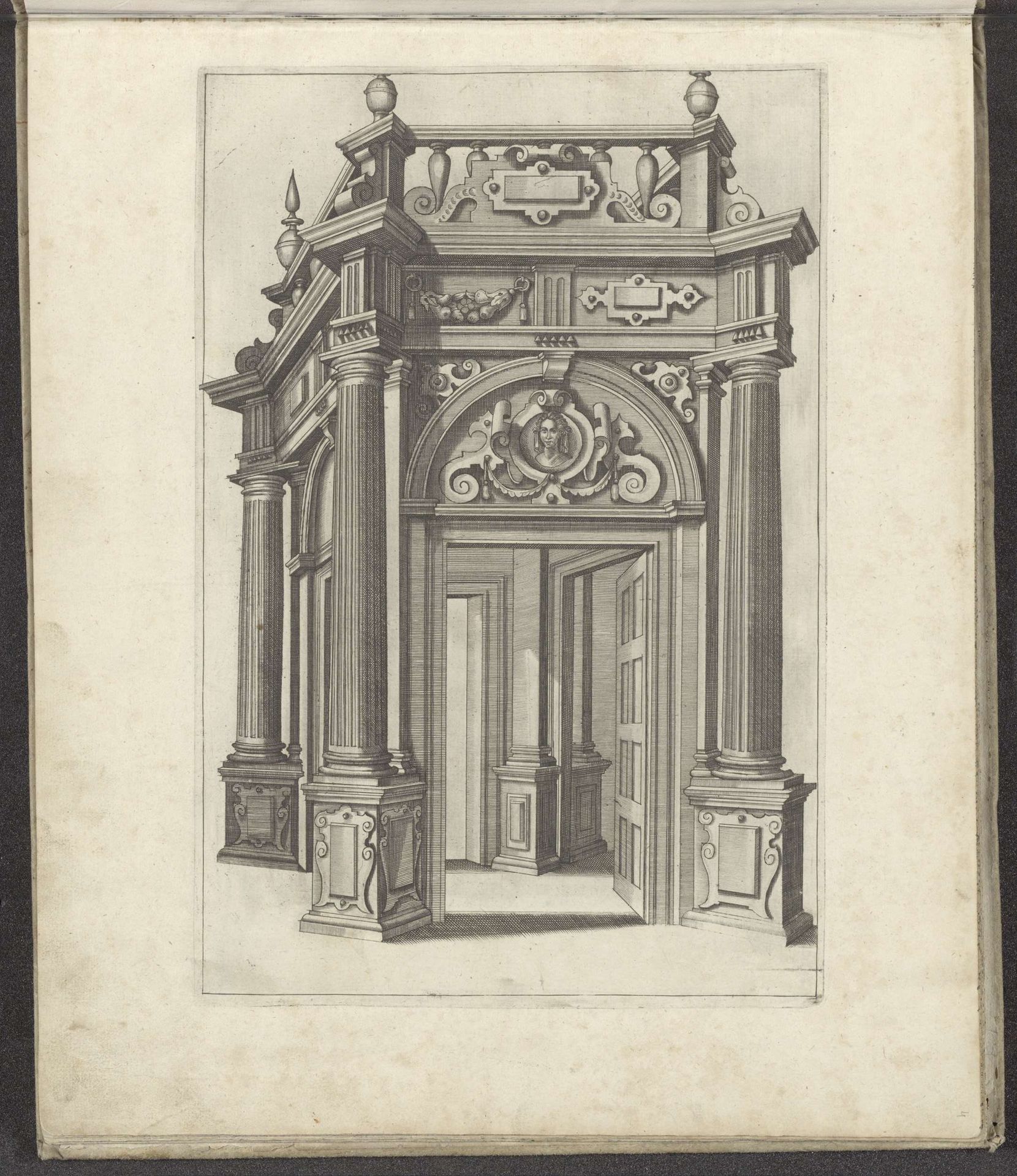 Deurportaal, met open deur by Anonymous