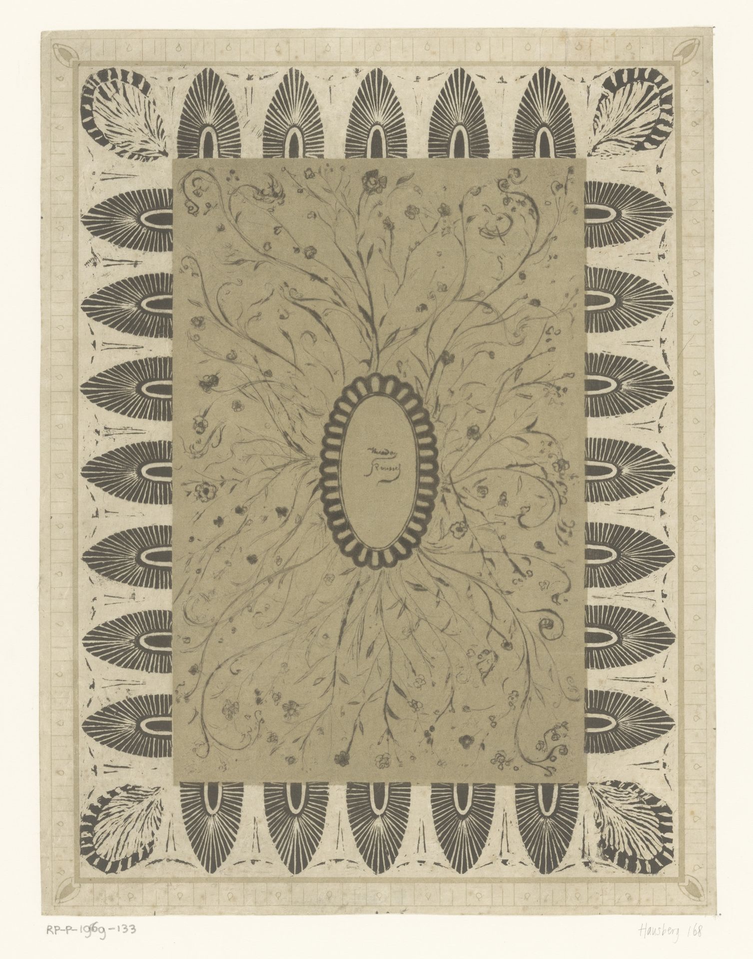 Omlijsting met blad- en schelpvormige motieven by Theodore Roussel
