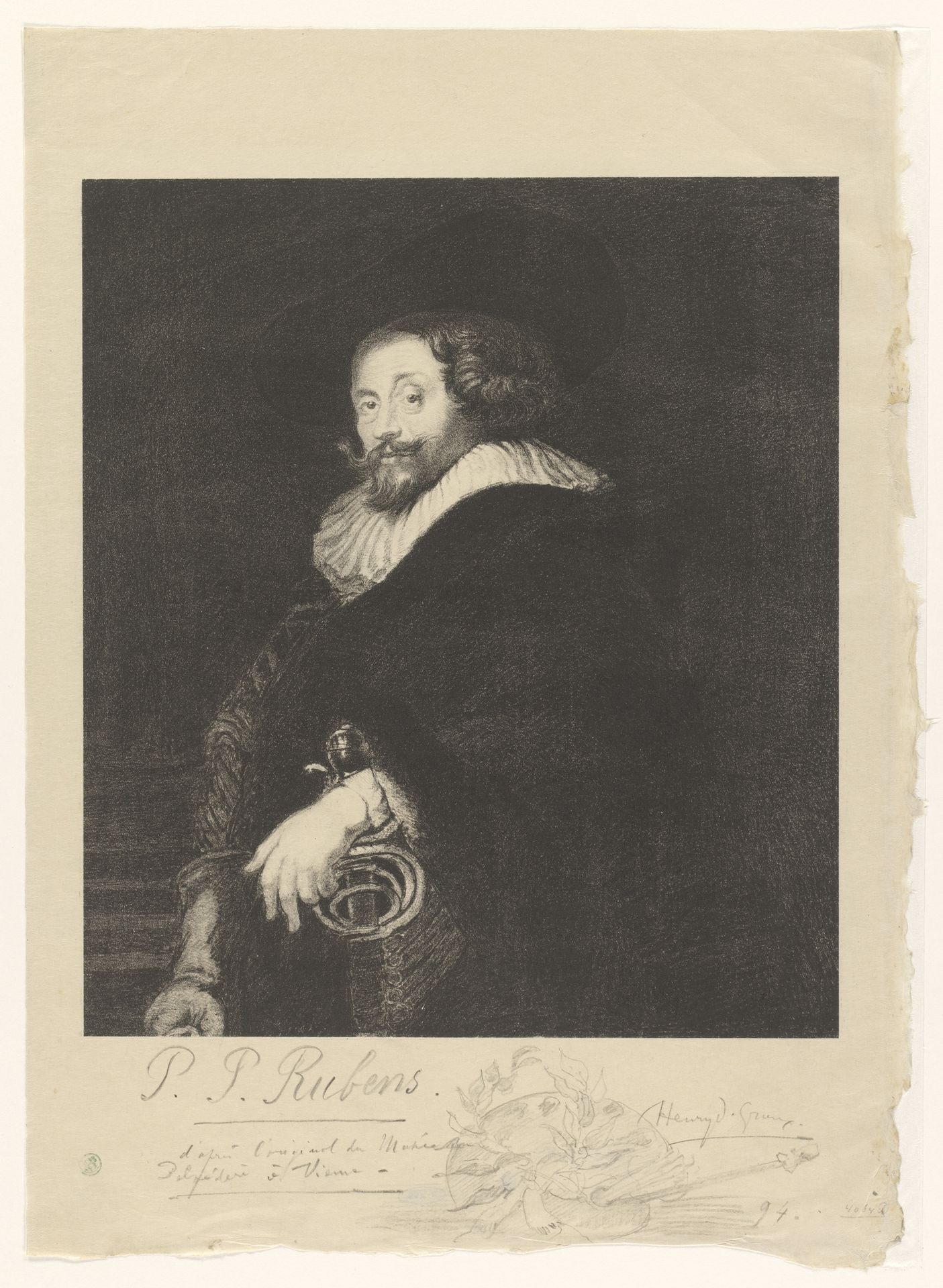 Portret van Peter Paul Rubens by Henri de Groux