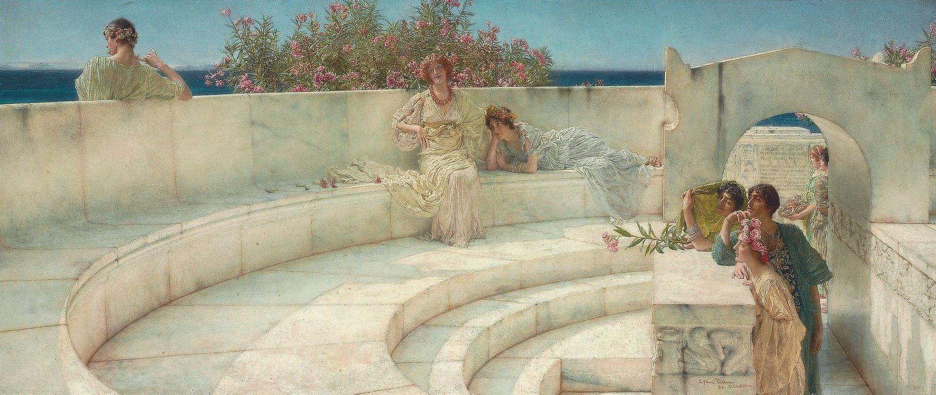Under The Roof Of Blue Ionian Weather by Lawrence Alma-Tadema