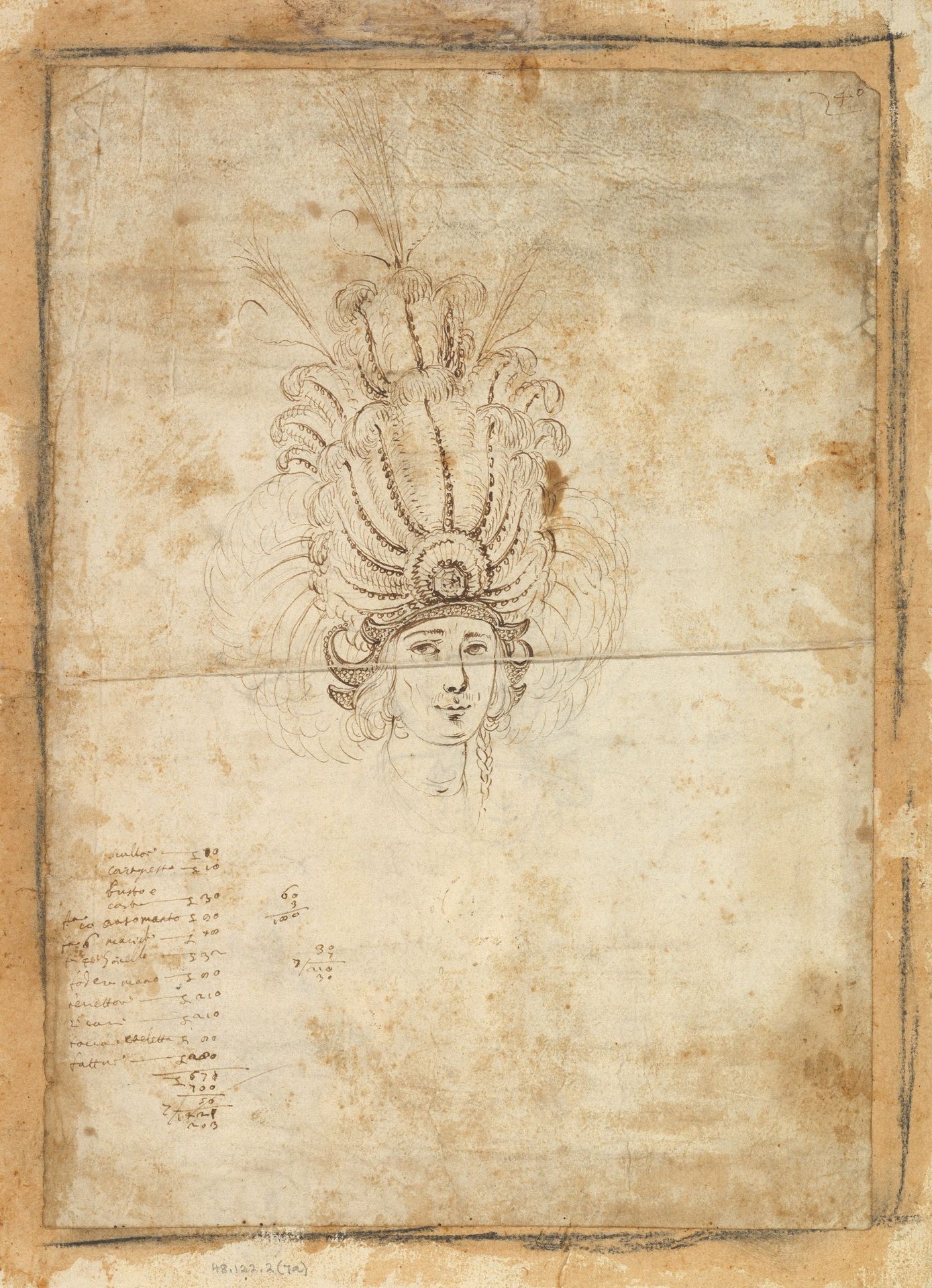 Design for a Man's Headdress by Baccio del Bianco