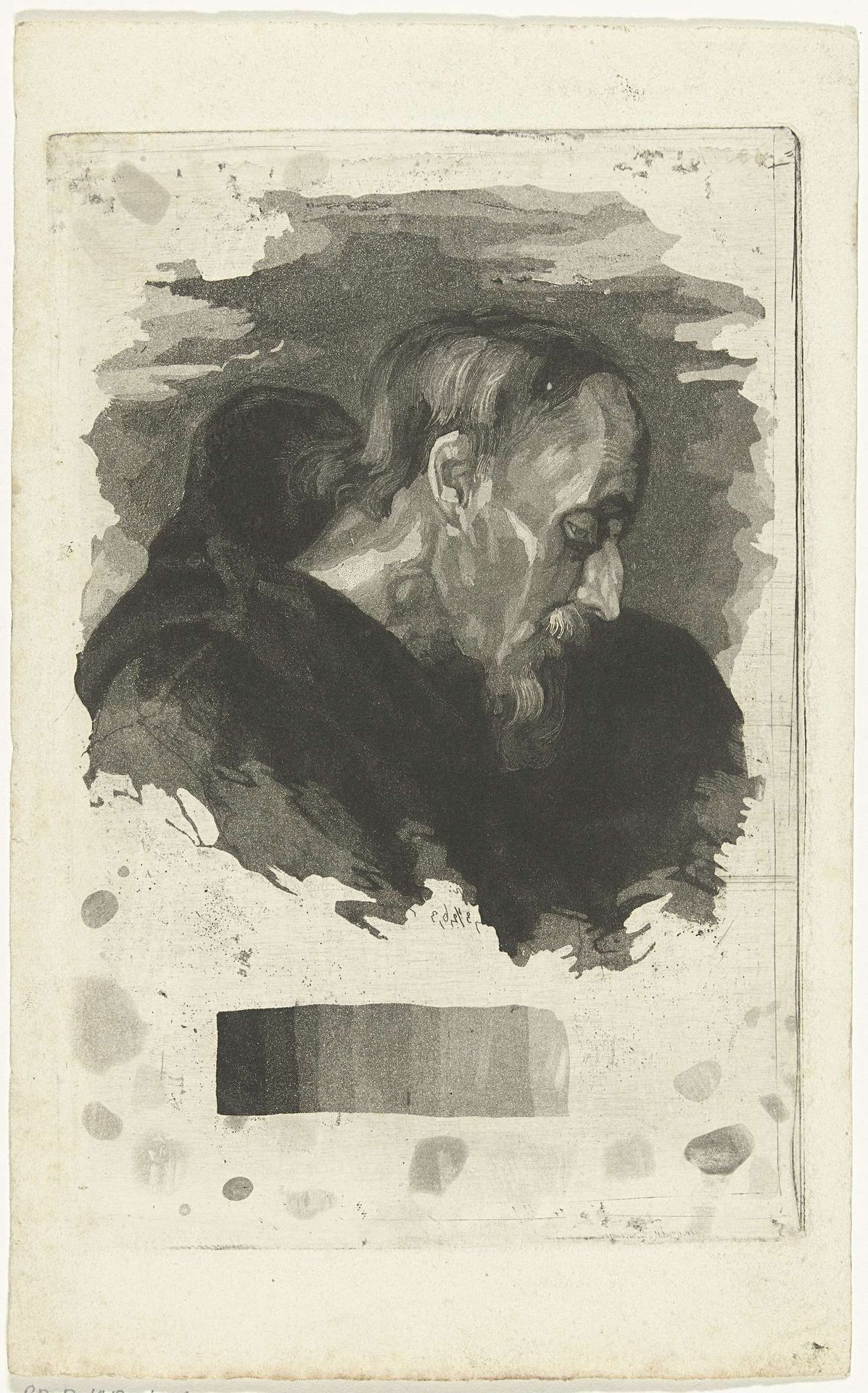 Portretbuste van een monnik by Henricus Wilhelmus Couwenberg