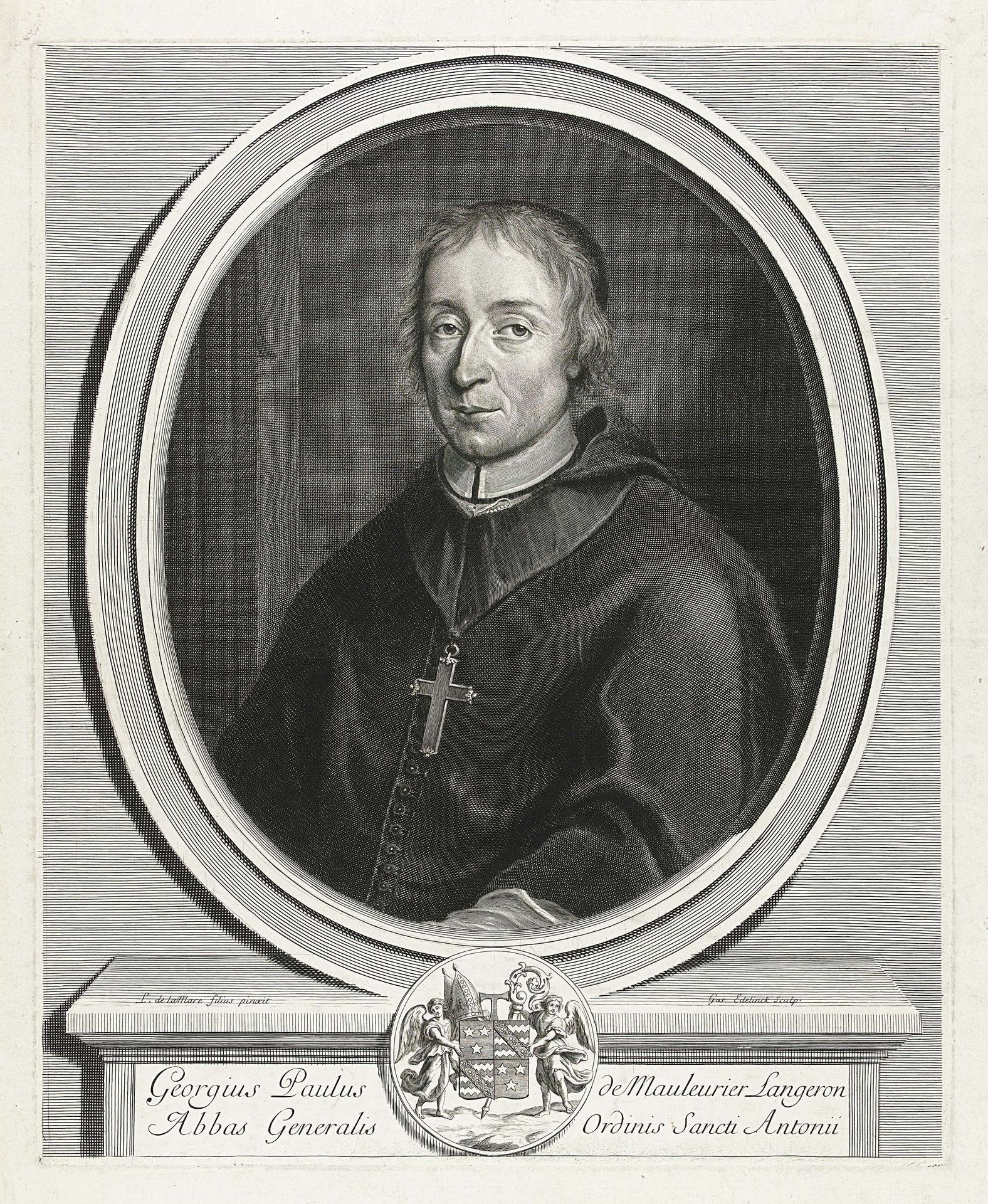 Portret van Georgius Paulus de Mauleurier Langeron by Gaspar François Edelinck