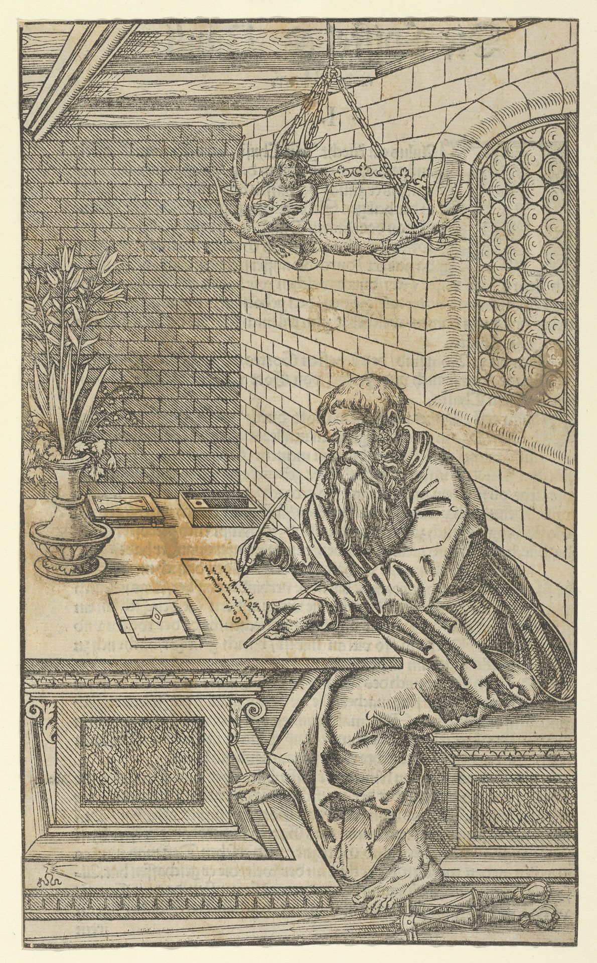 Paul, from The Four Evangelists and Three Apostles Sitting in Rooms by Lucas Cranach the Younger