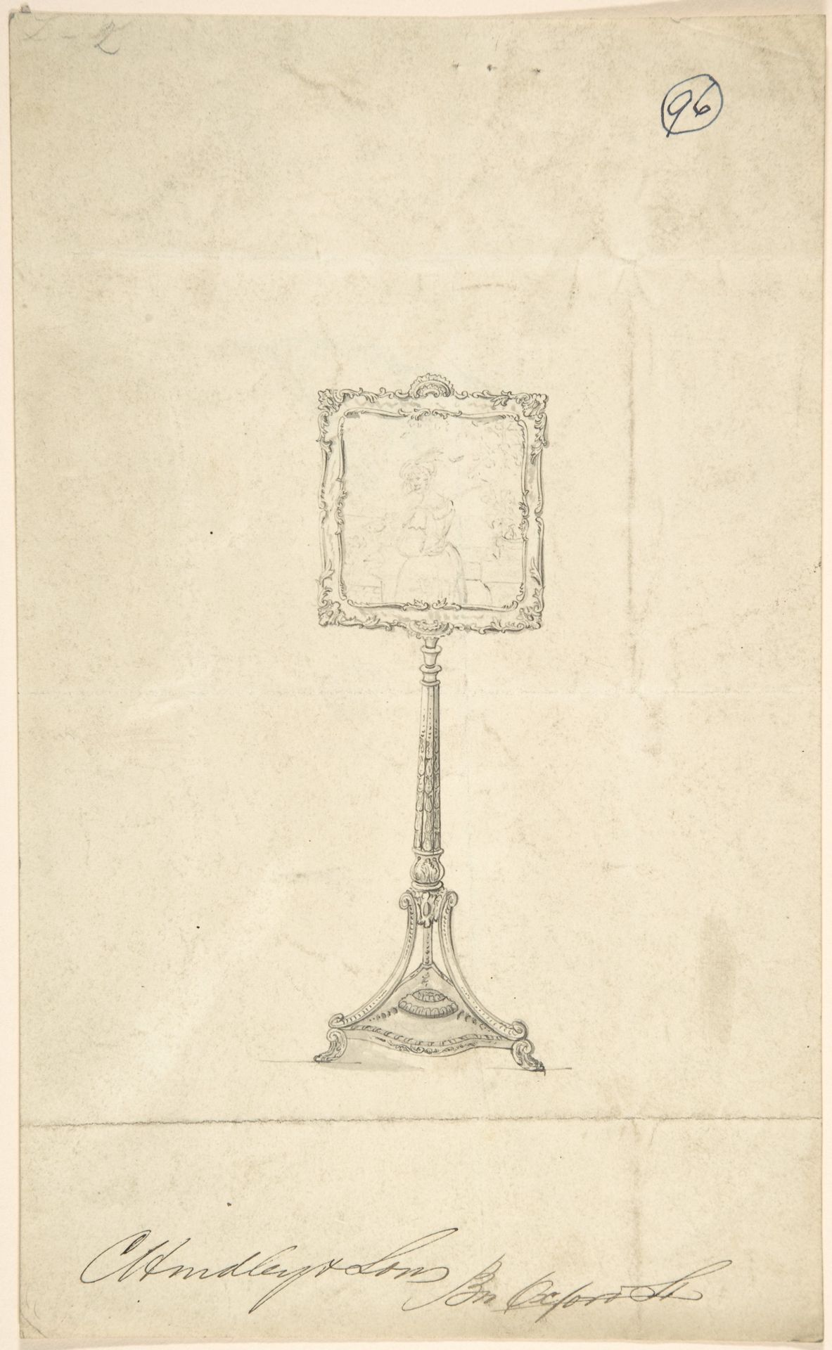 Design for a Standing Frame by Charles Hindley and Sons