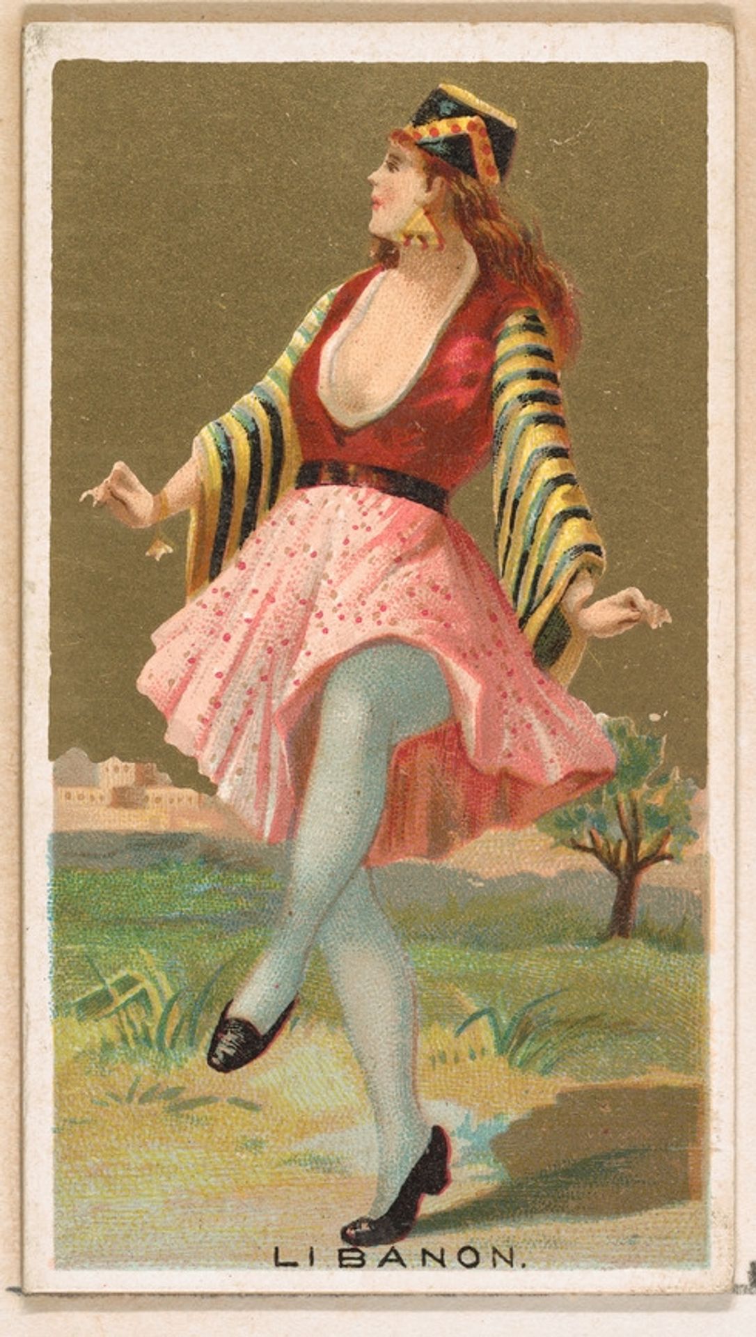 Libanon, from the Dancing Girls of the World series (N185) issued by Wm. S. Kimball & Co. by William S. Kimball & Company