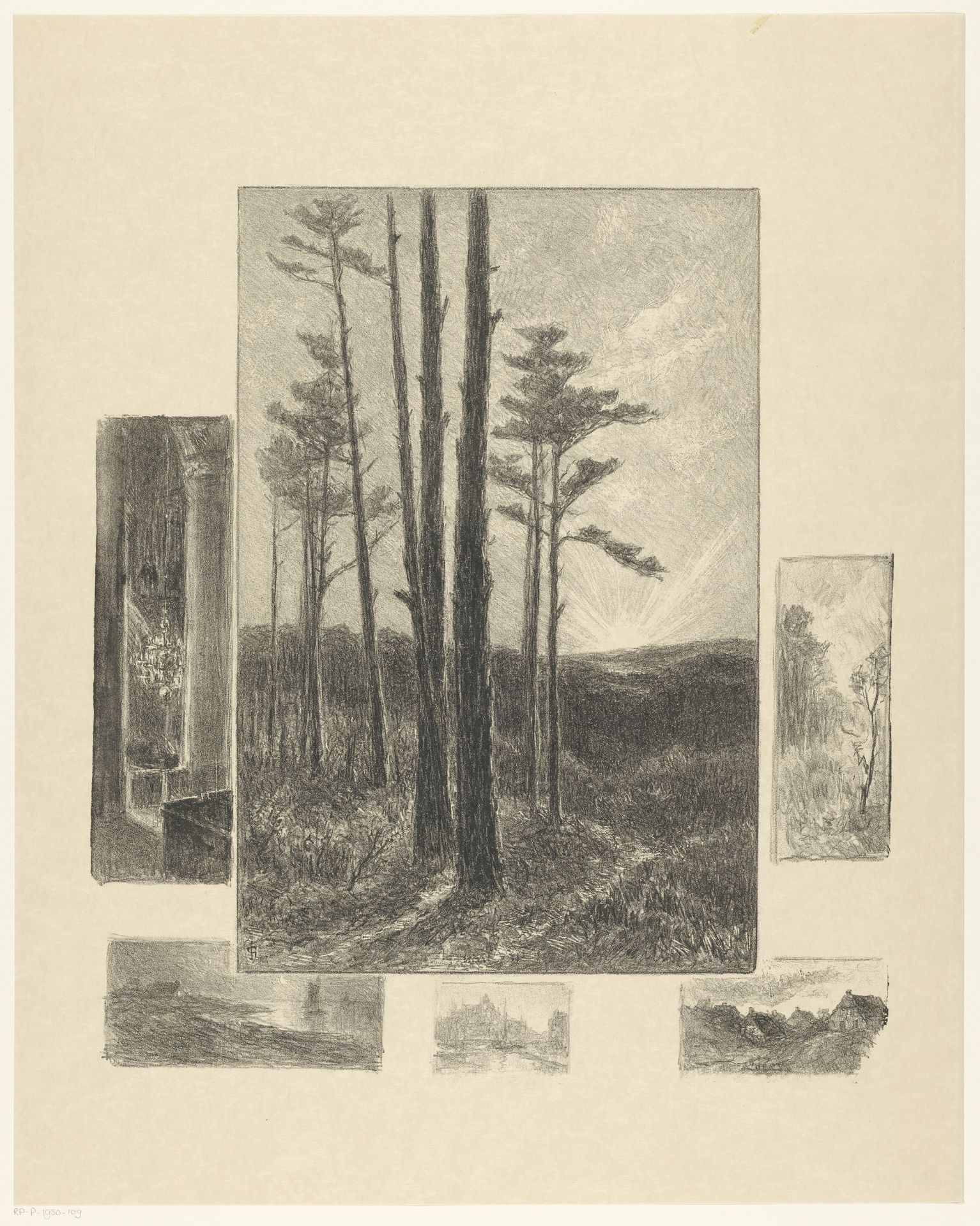 Reichswald te Kleef by Carel Nicolaas Storm van 's-Gravesande