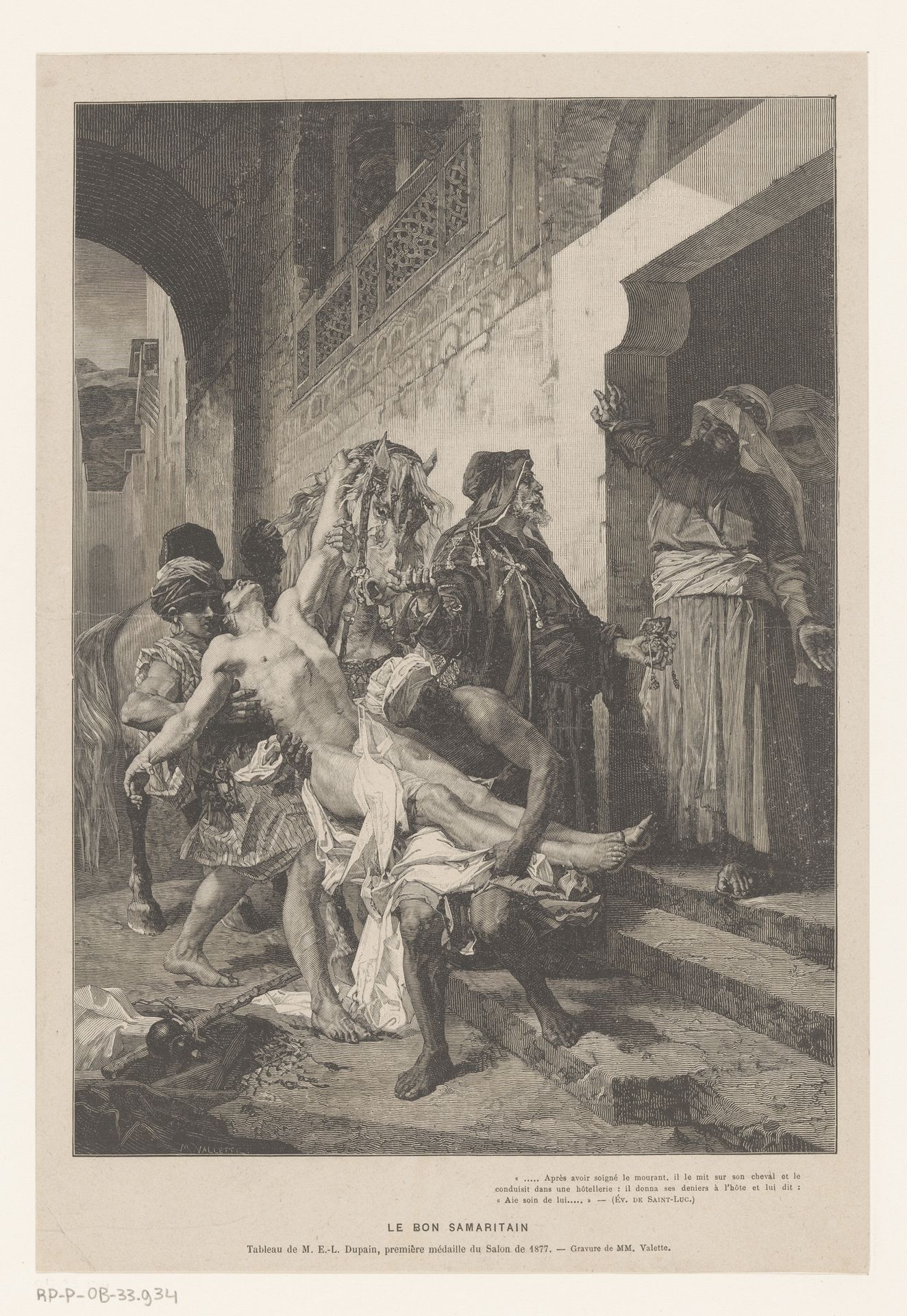 Gelijkenis van de barmhartige Samaritaan by Maurice Valette