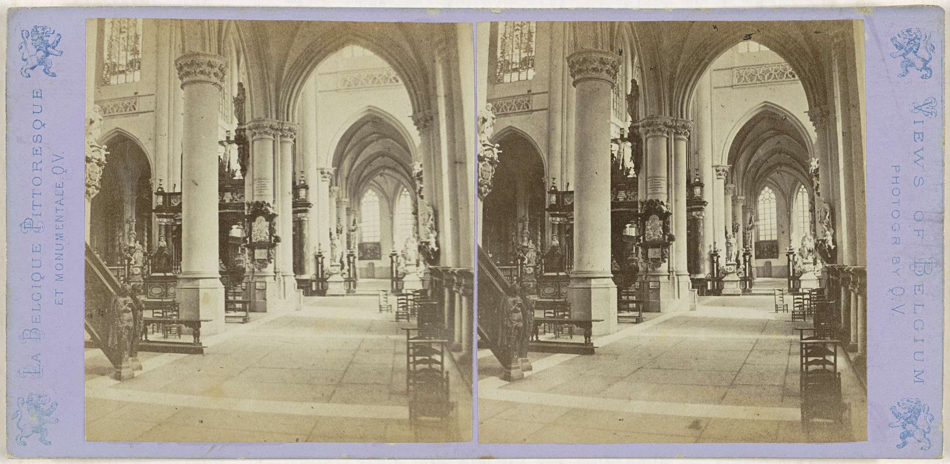 Interieur van de Sint-Jacobskerk in Antwerpen by Jules Hippolyte Quéval