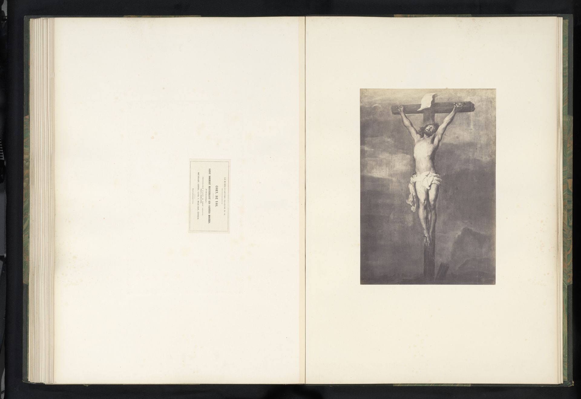 Fotoreproductie van de Kruisiging van Christus door Anthony van Dyck by Edmond Fierlants