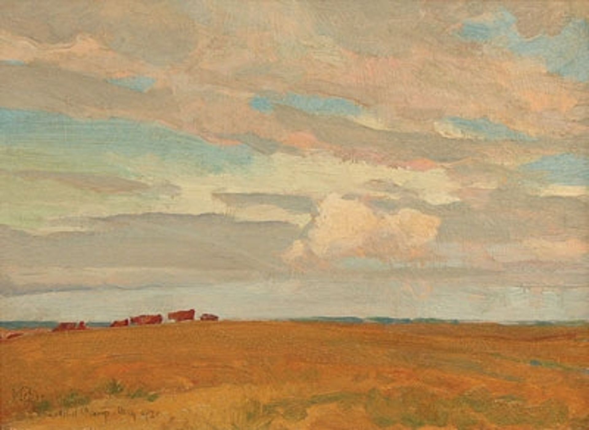 Prairie, Sand Hill Camp, May 1921 by Maynard Dixon