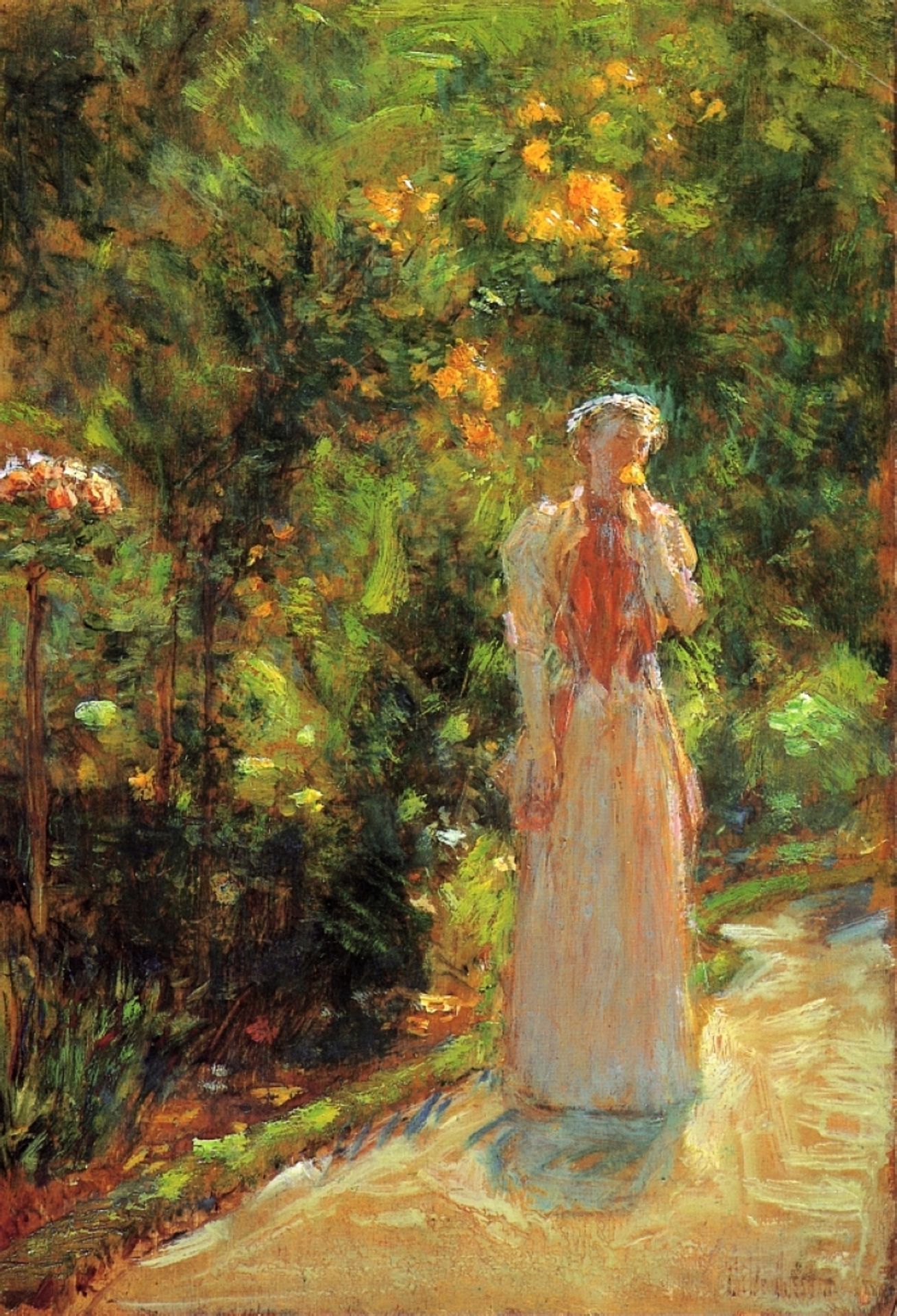 Mrs. Hassam in the Garden by Childe Hassam