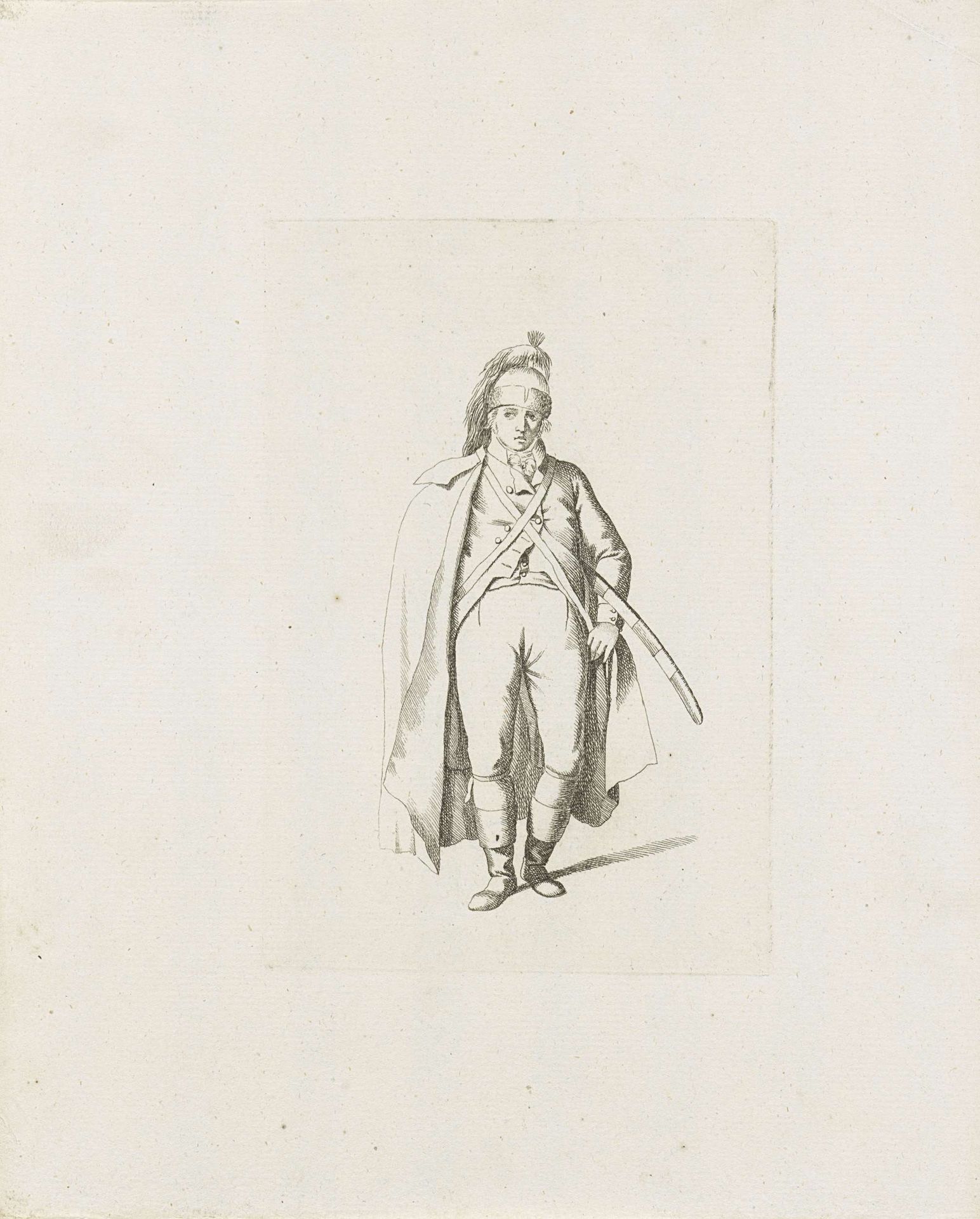 Staande Franse soldaat by August Christian Hauck