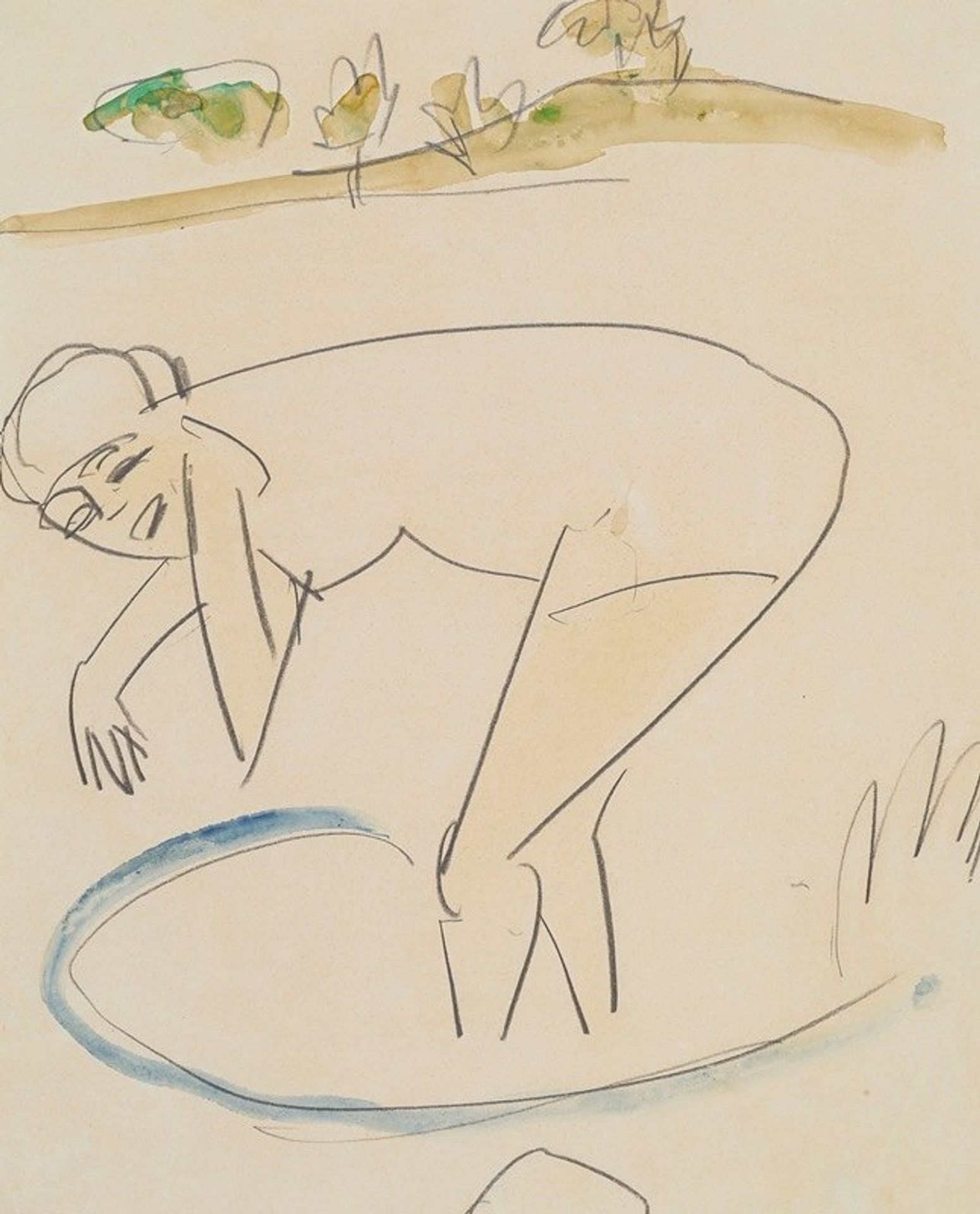 Badende am Ufer by Ernst Ludwig Kirchner