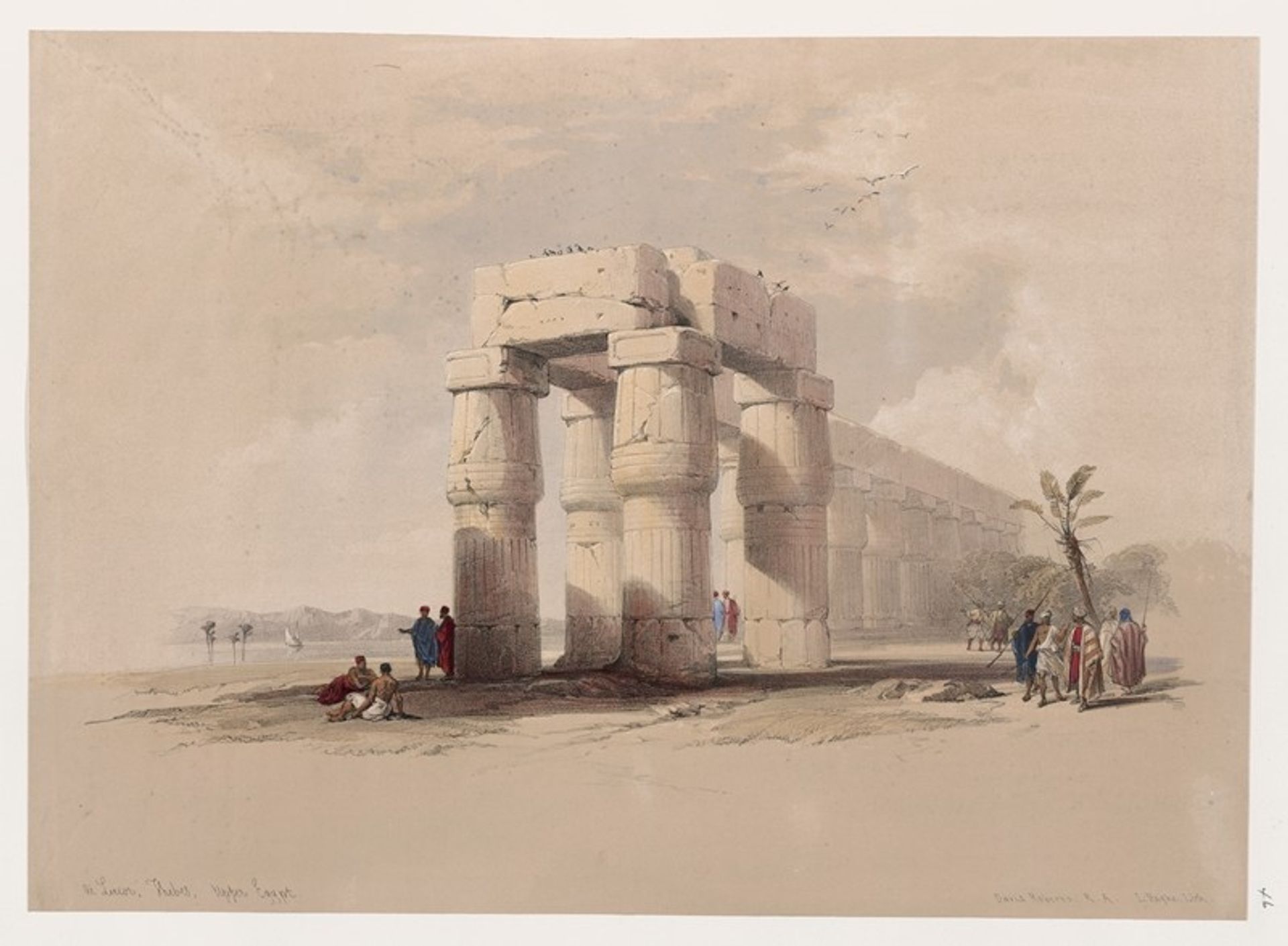 At Luxor, Thebes. Upper Egypt. by David Roberts