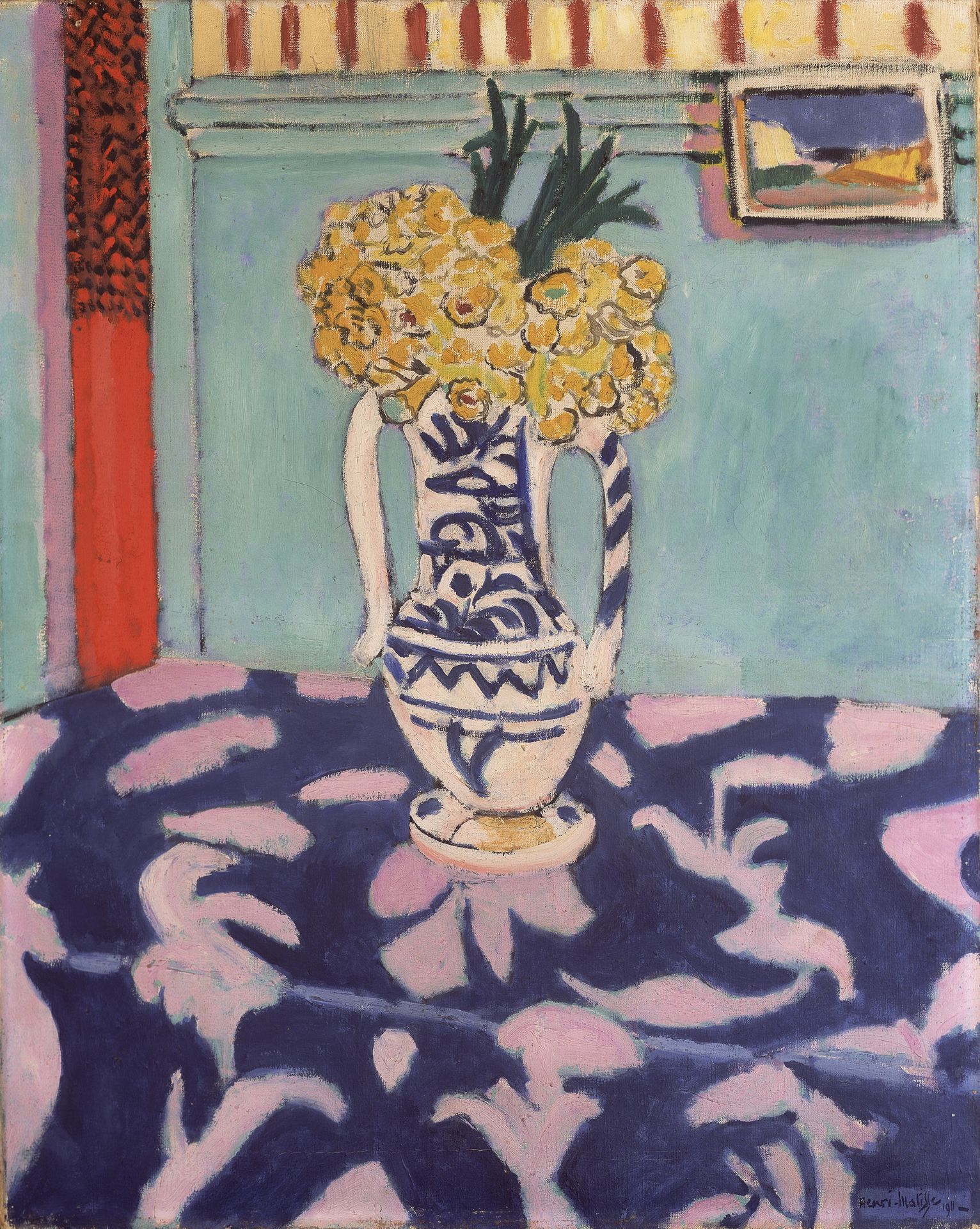 Les Coucous, Tapis Bleu Et Rose by Henri Matisse