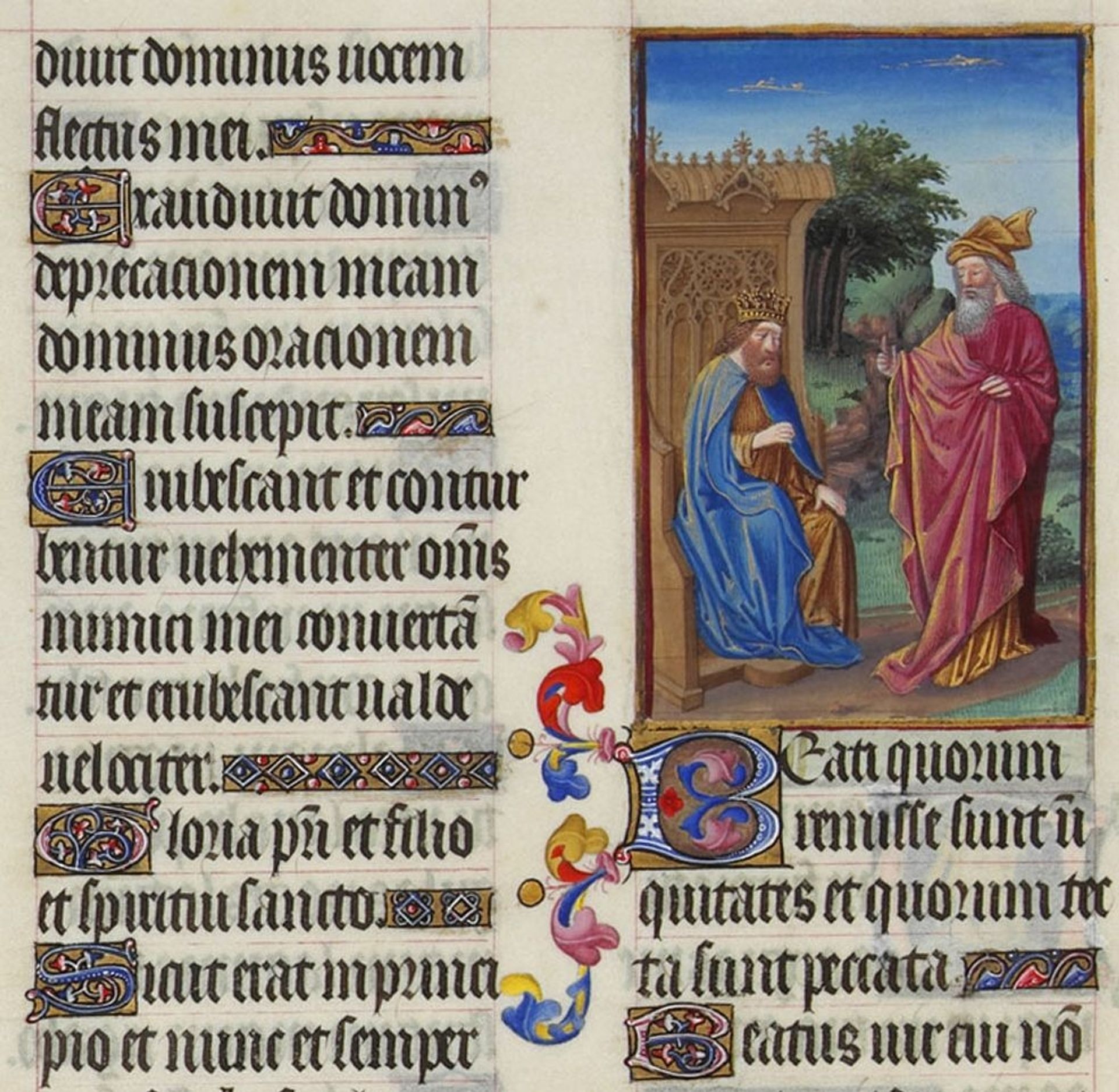 David and Nathan by Limbourg brothers