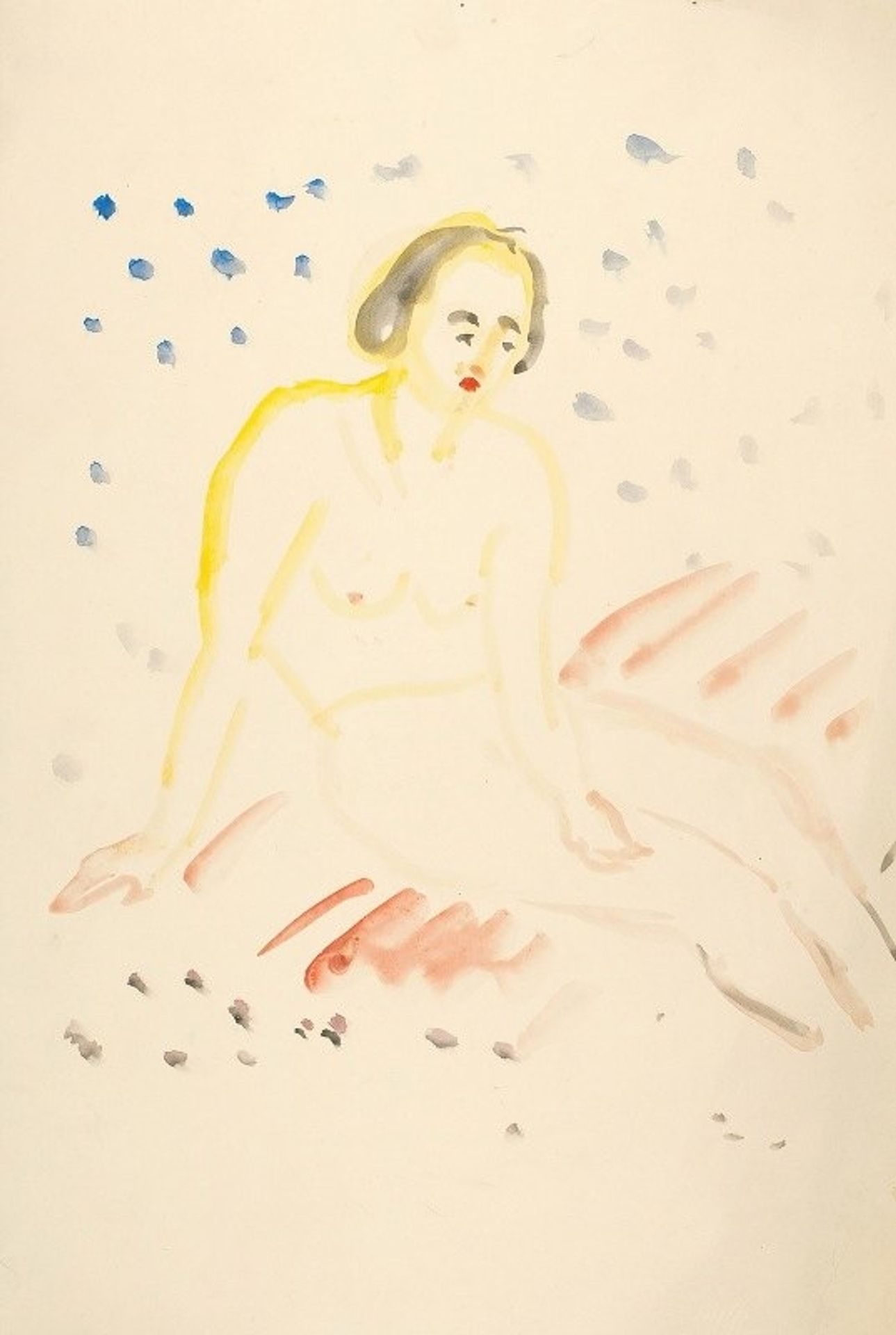 Sittende akt by Edvard Munch