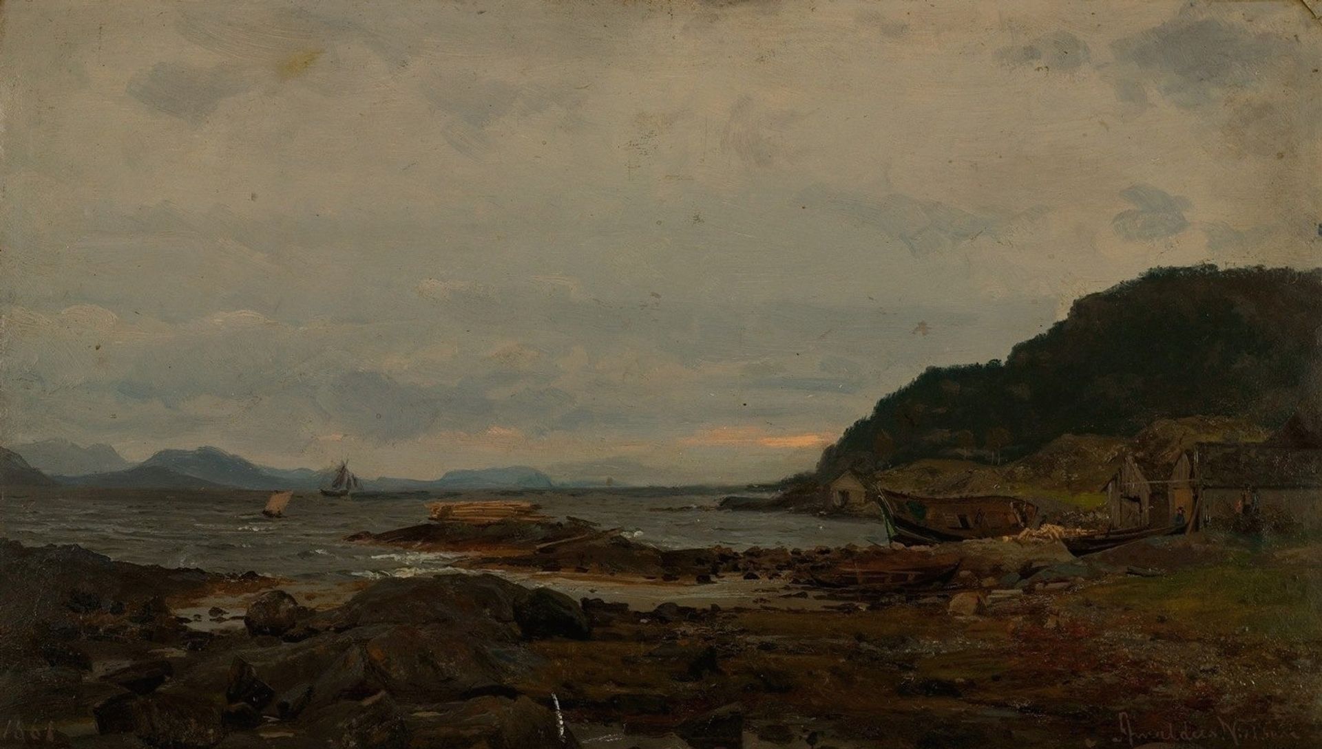 Regnstemning, Bømmelen by Amaldus Nielsen