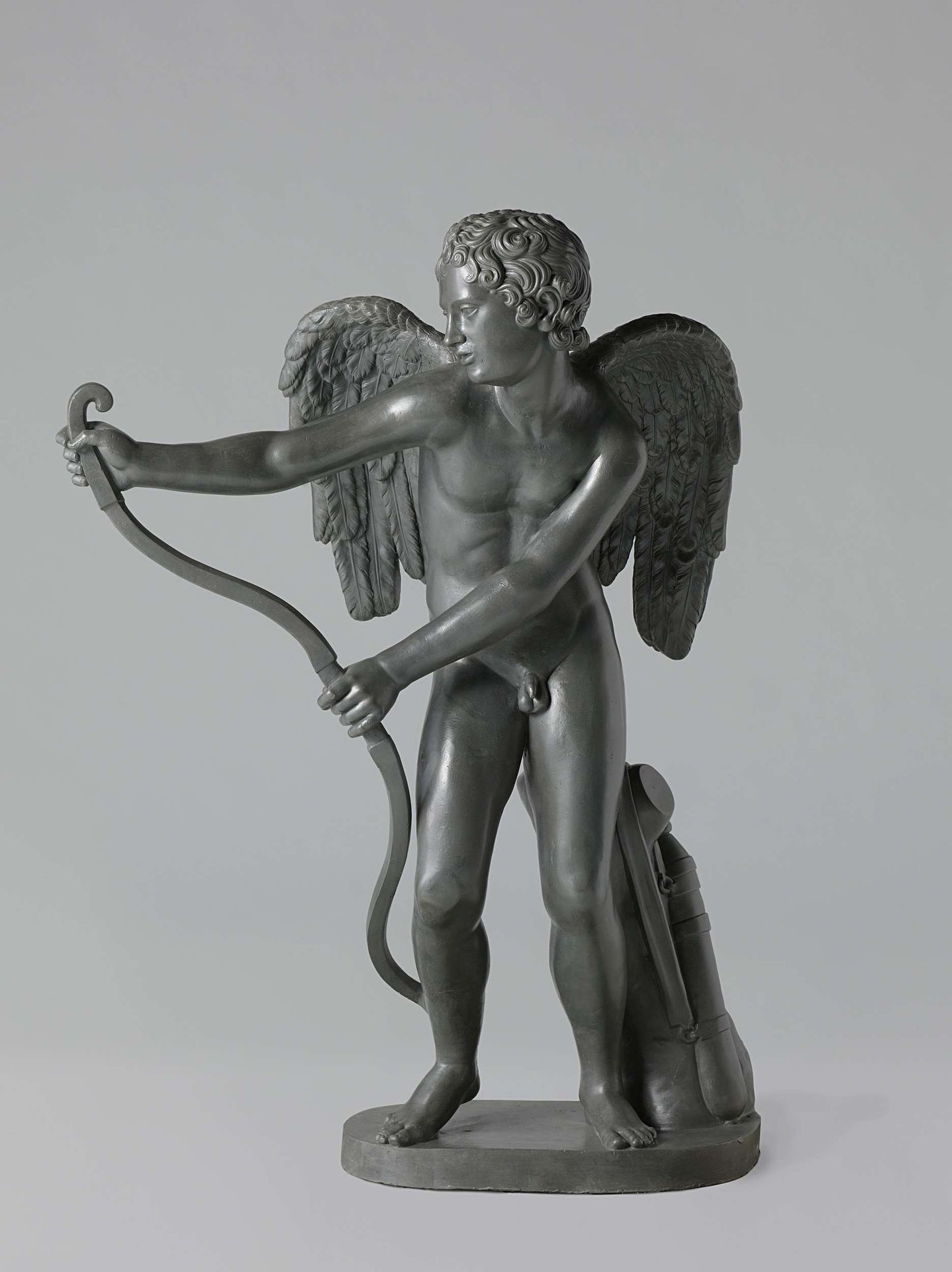 Cupid stringing his bow by Francesco Righetti